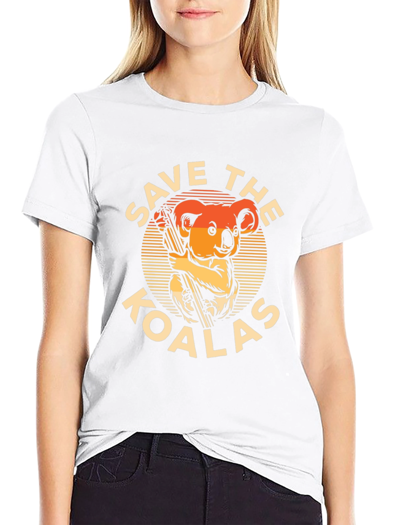 Save the Koalas Graphic T-Shirt - Black Cotton Tee