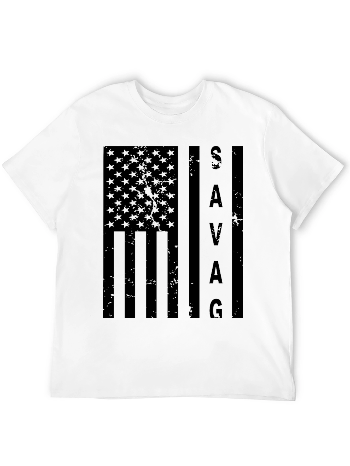 Savage American Flag Graphic T-Shirt