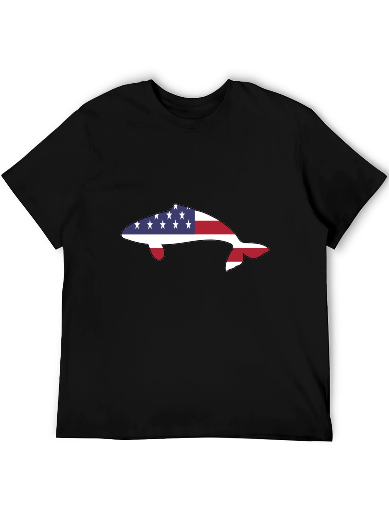 American Flag Dolphin T-Shirt - Patriotic Marine Life Tee