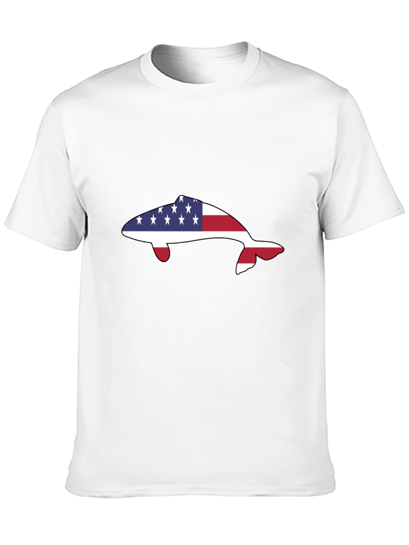 American Flag Dolphin T-Shirt - Patriotic Marine Life Tee