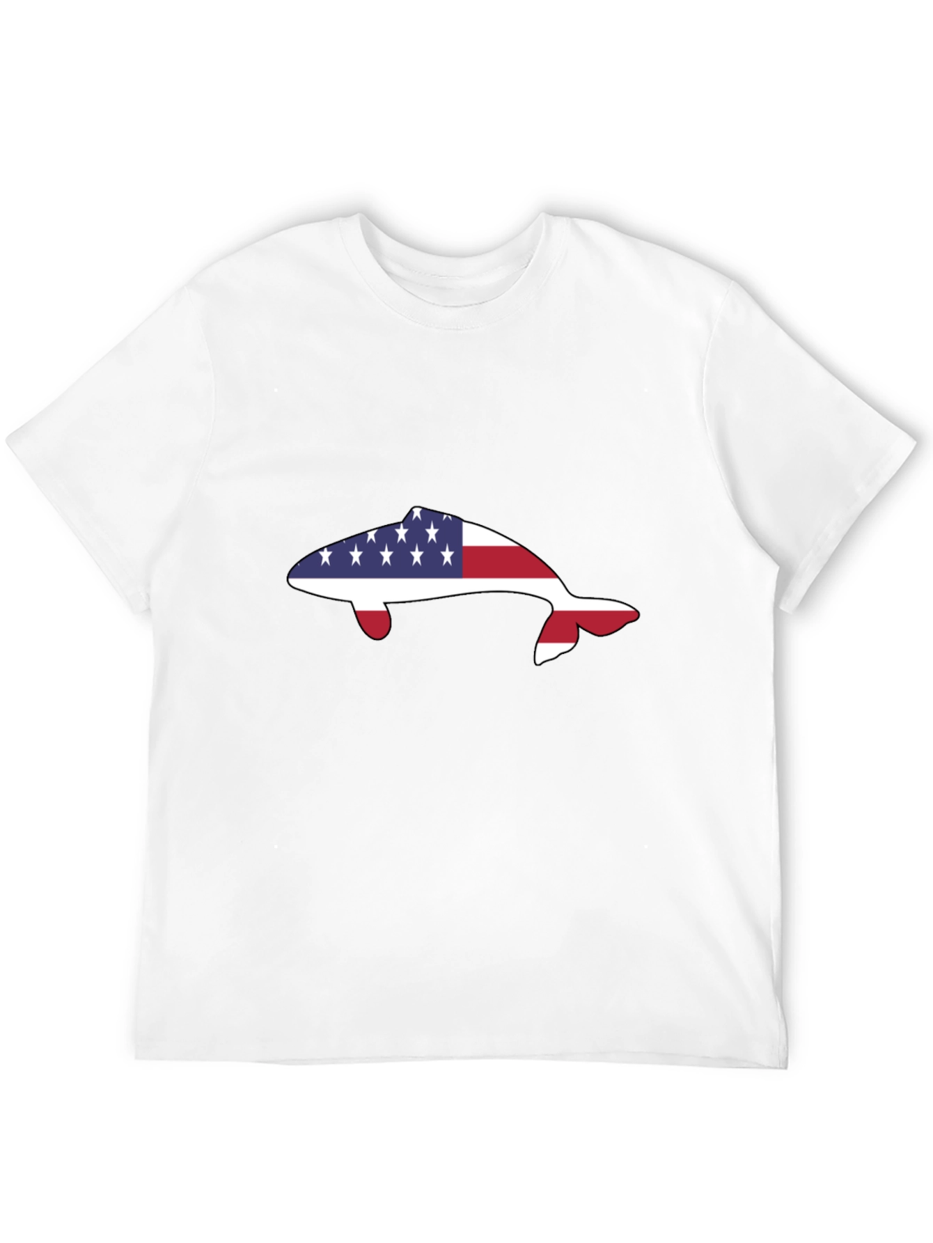 American Flag Dolphin T-Shirt - Patriotic Marine Life Tee