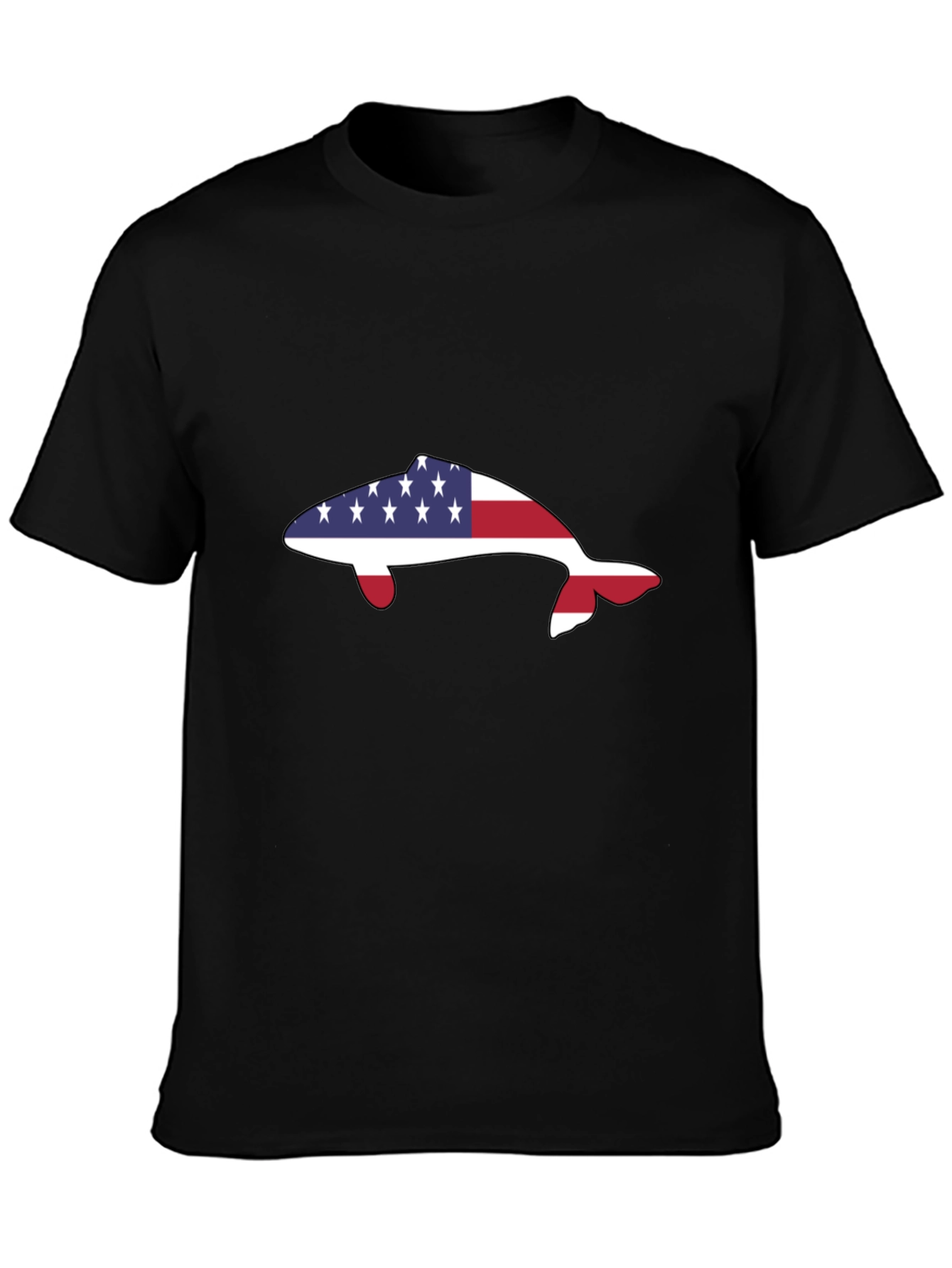 American Flag Dolphin T-Shirt - Patriotic Marine Life Tee