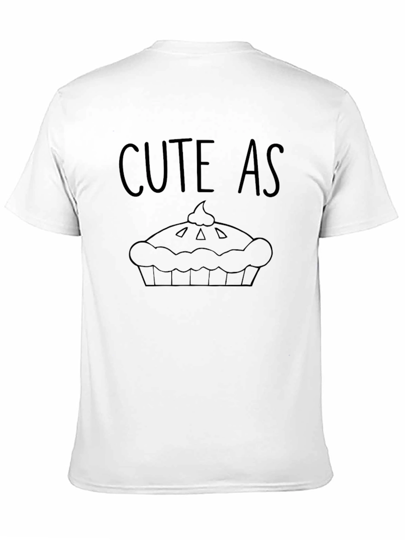 Cute As Pie Graphic Tee - Black Unisex T-Shirt