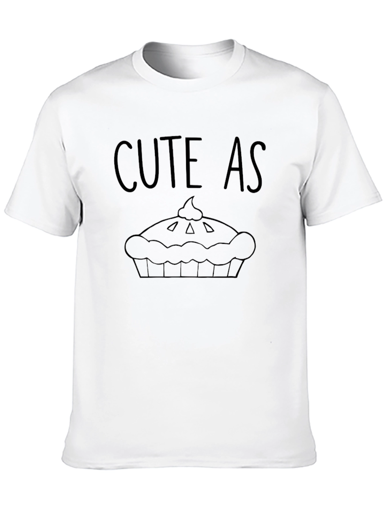 Cute As Pie Graphic Tee - Black Unisex T-Shirt