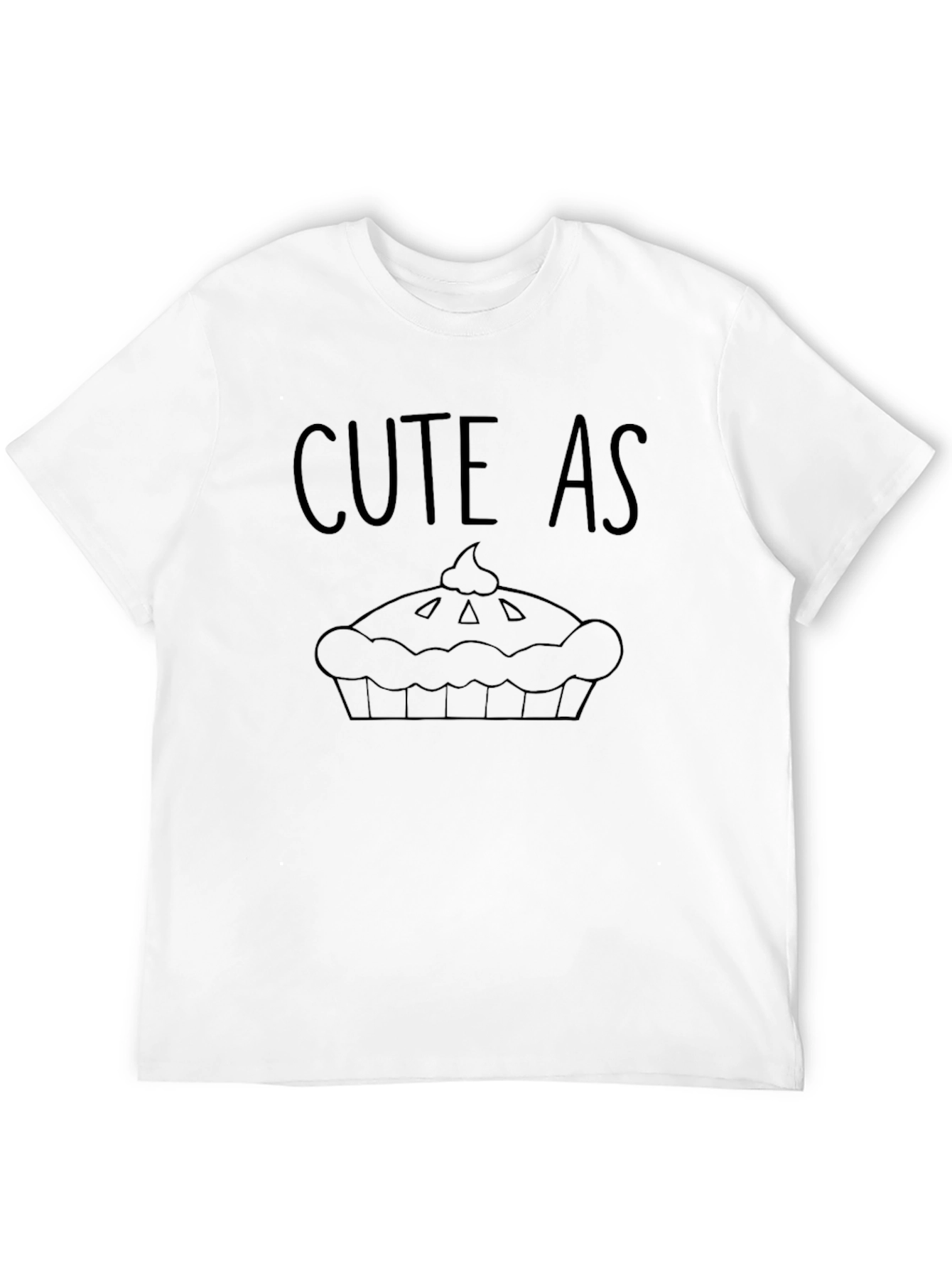 Cute As Pie Graphic Tee - Black Unisex T-Shirt