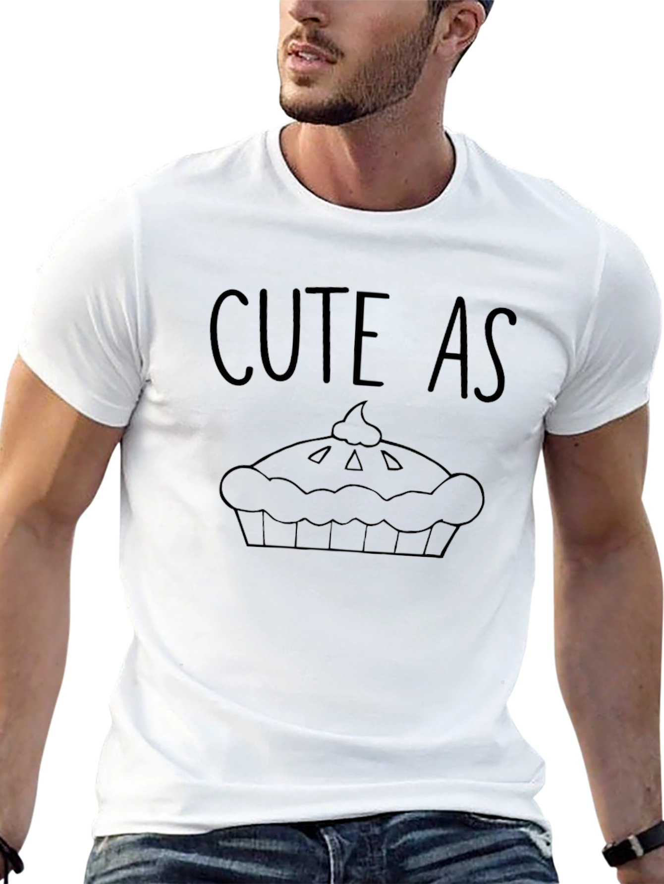 Cute As Pie Graphic Tee - Black Unisex T-Shirt