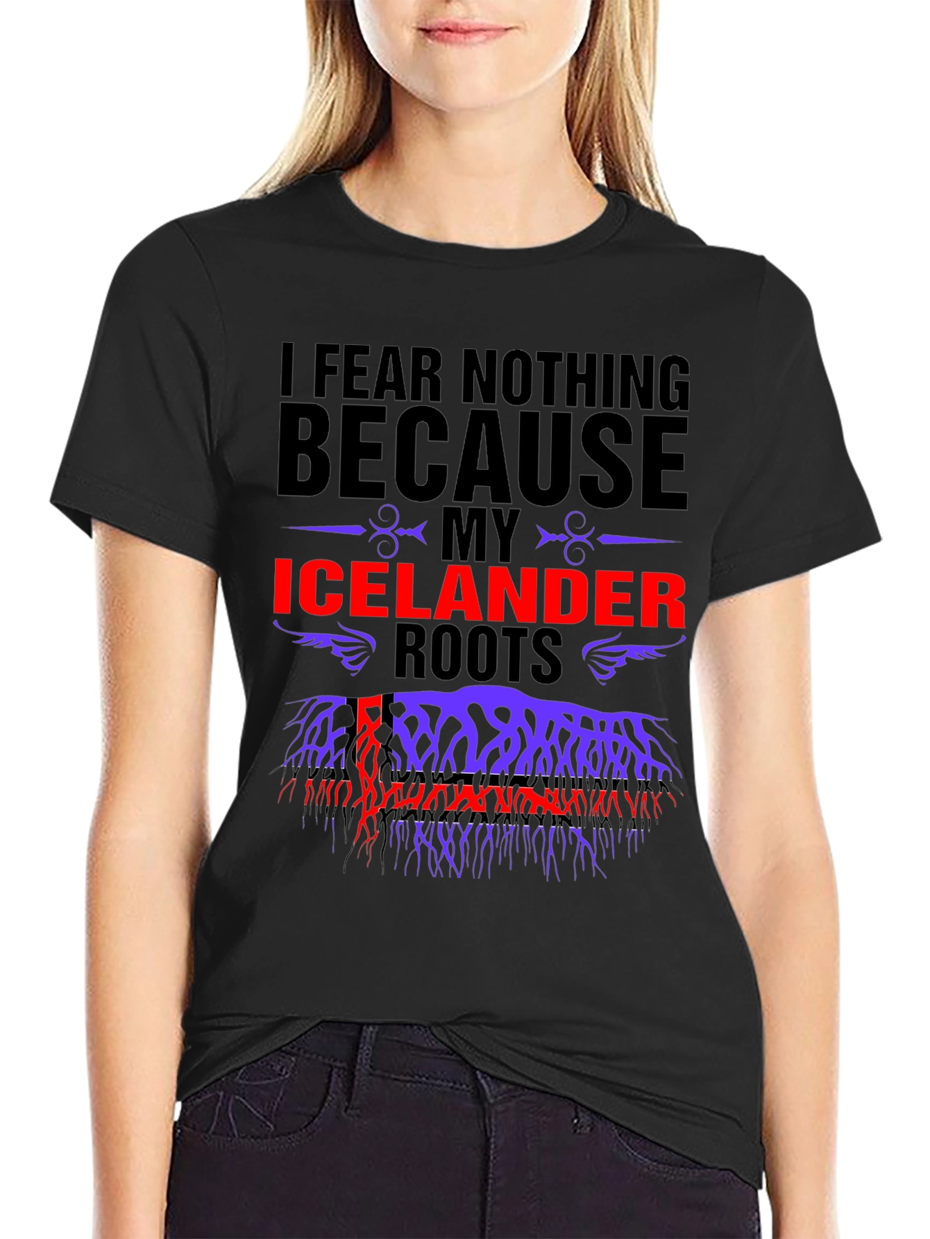 Icelandic Roots T-Shirt - Fear Nothing Design