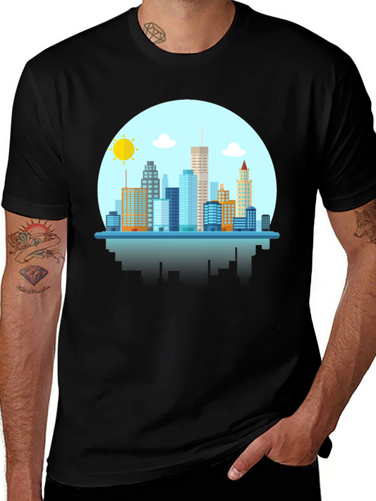 Cityscape Graphic Tee - Modern Urban Style