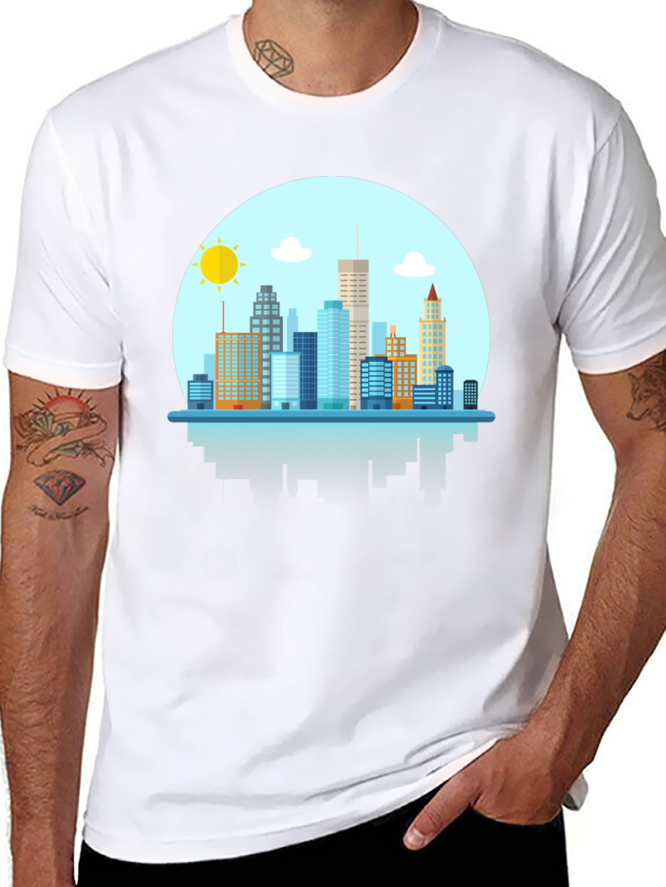 Cityscape Graphic Tee - Modern Urban Style