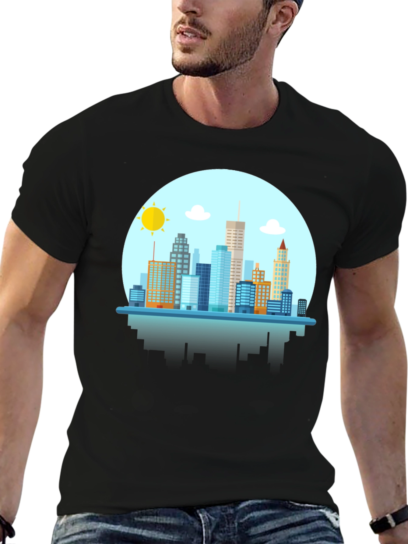 Cityscape Graphic Tee - Modern Urban Style