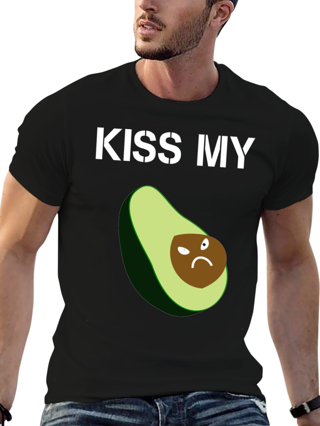 Kiss My Angry Avocado Graphic T-Shirt