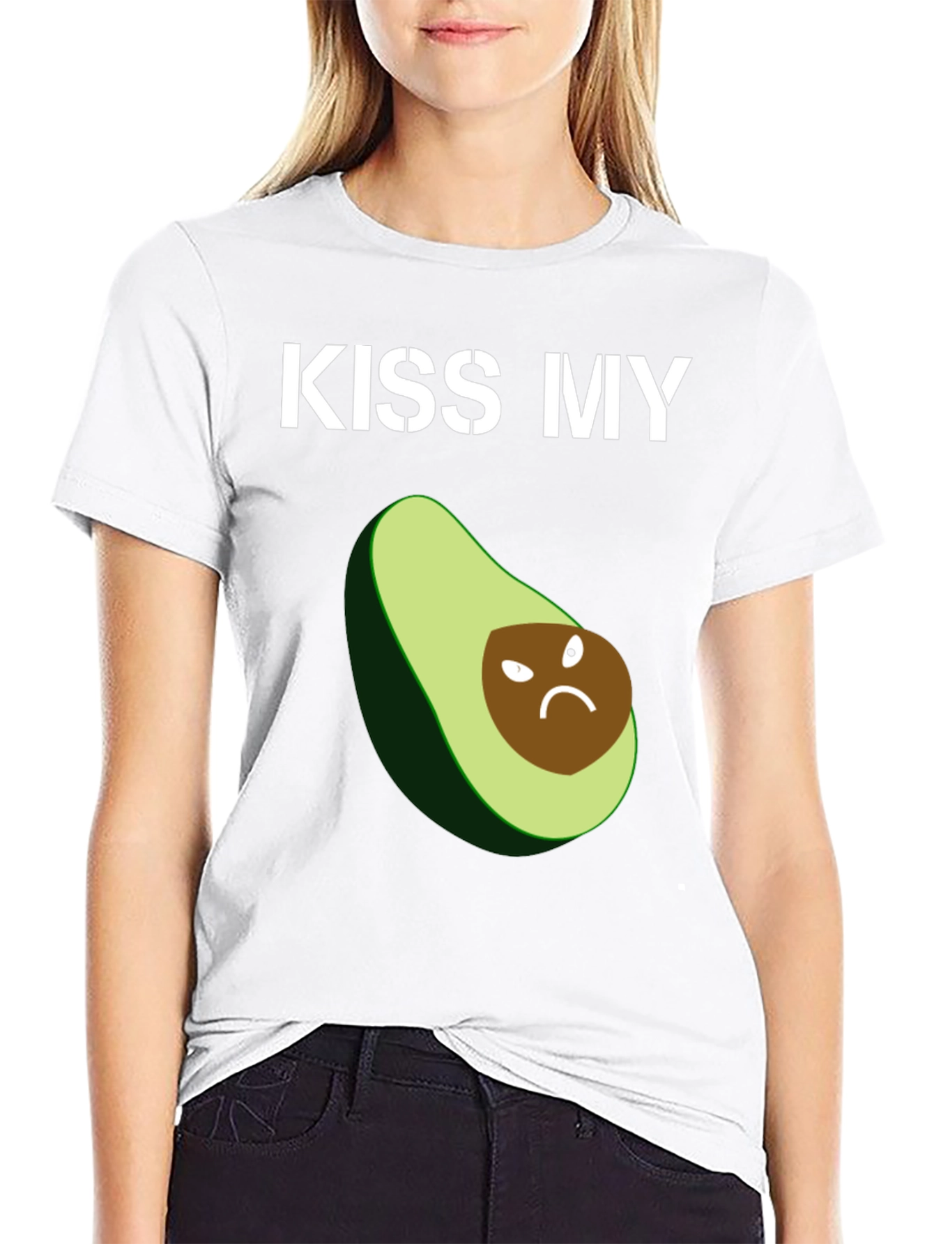 Kiss My Angry Avocado Graphic T-Shirt
