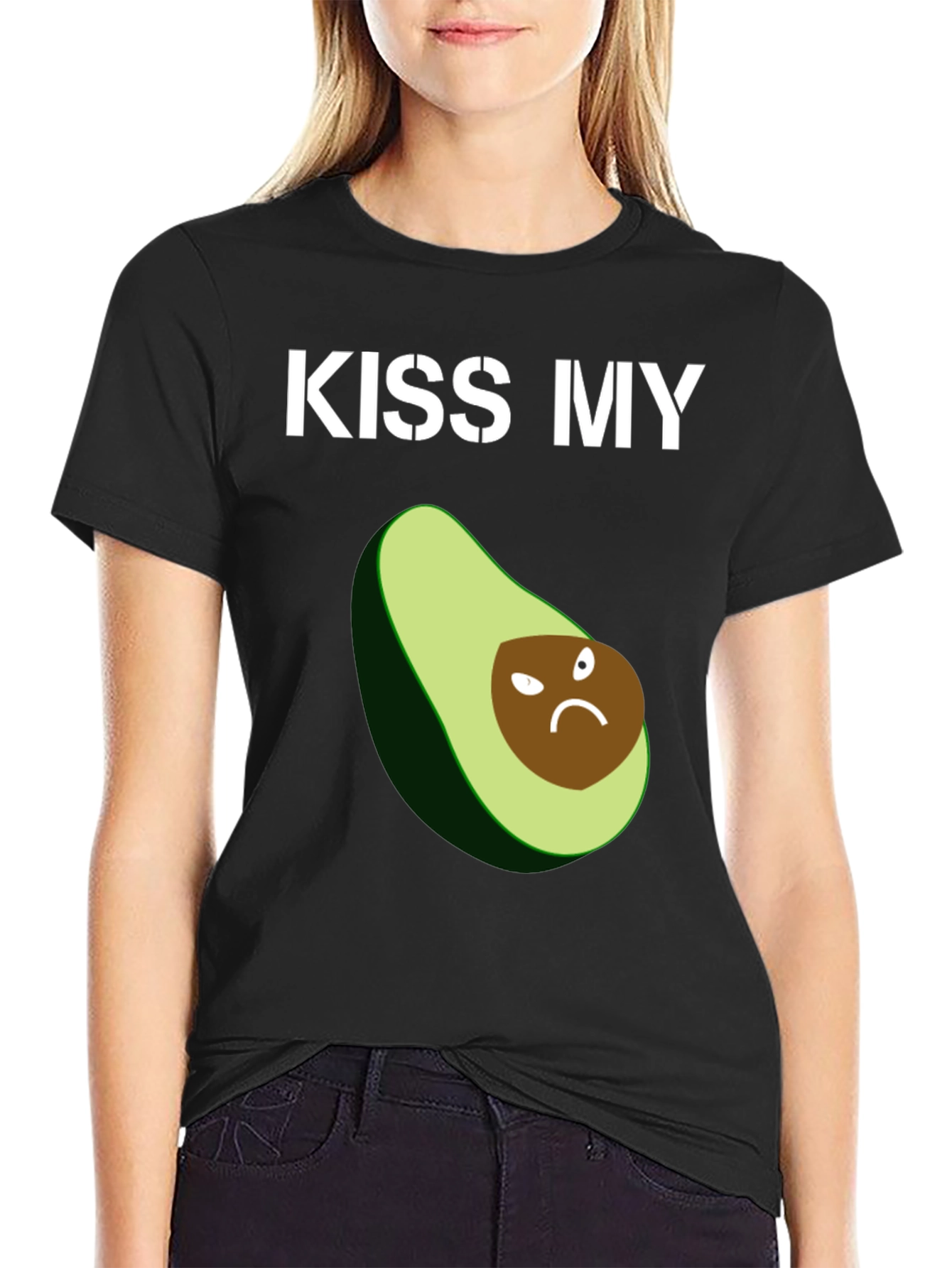 Kiss My Angry Avocado Graphic T-Shirt