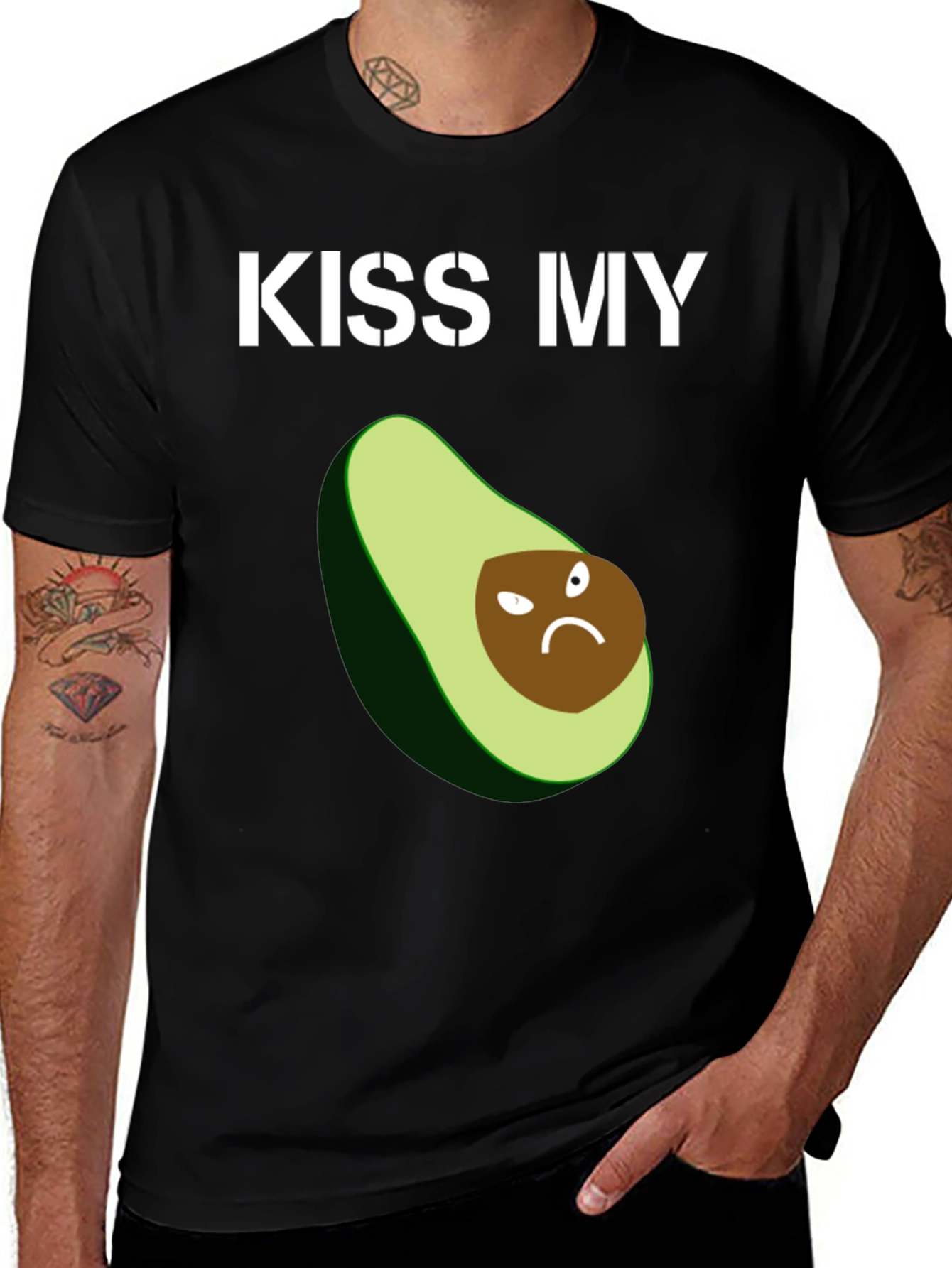 Kiss My Angry Avocado Graphic T-Shirt
