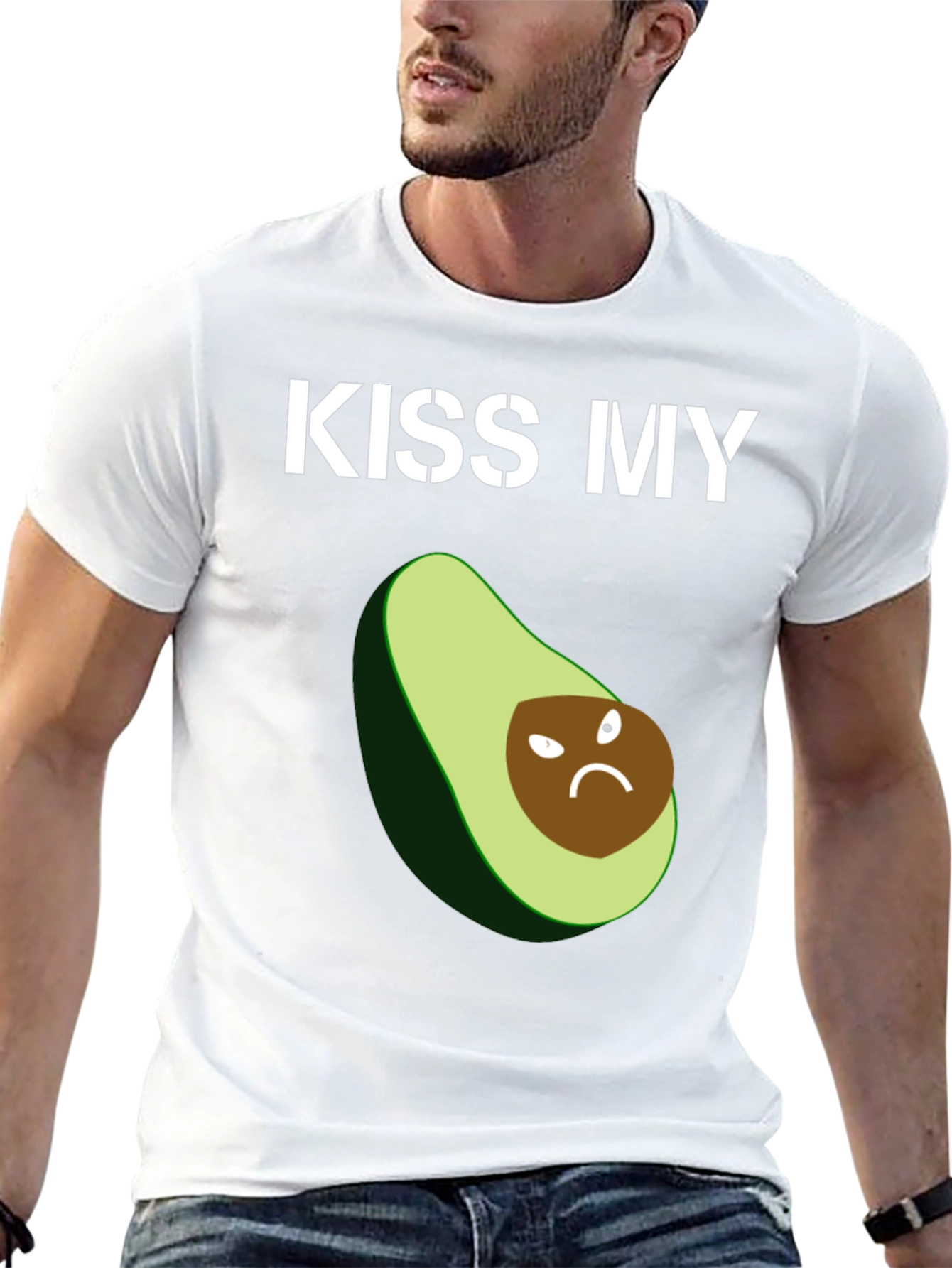 Kiss My Angry Avocado Graphic T-Shirt