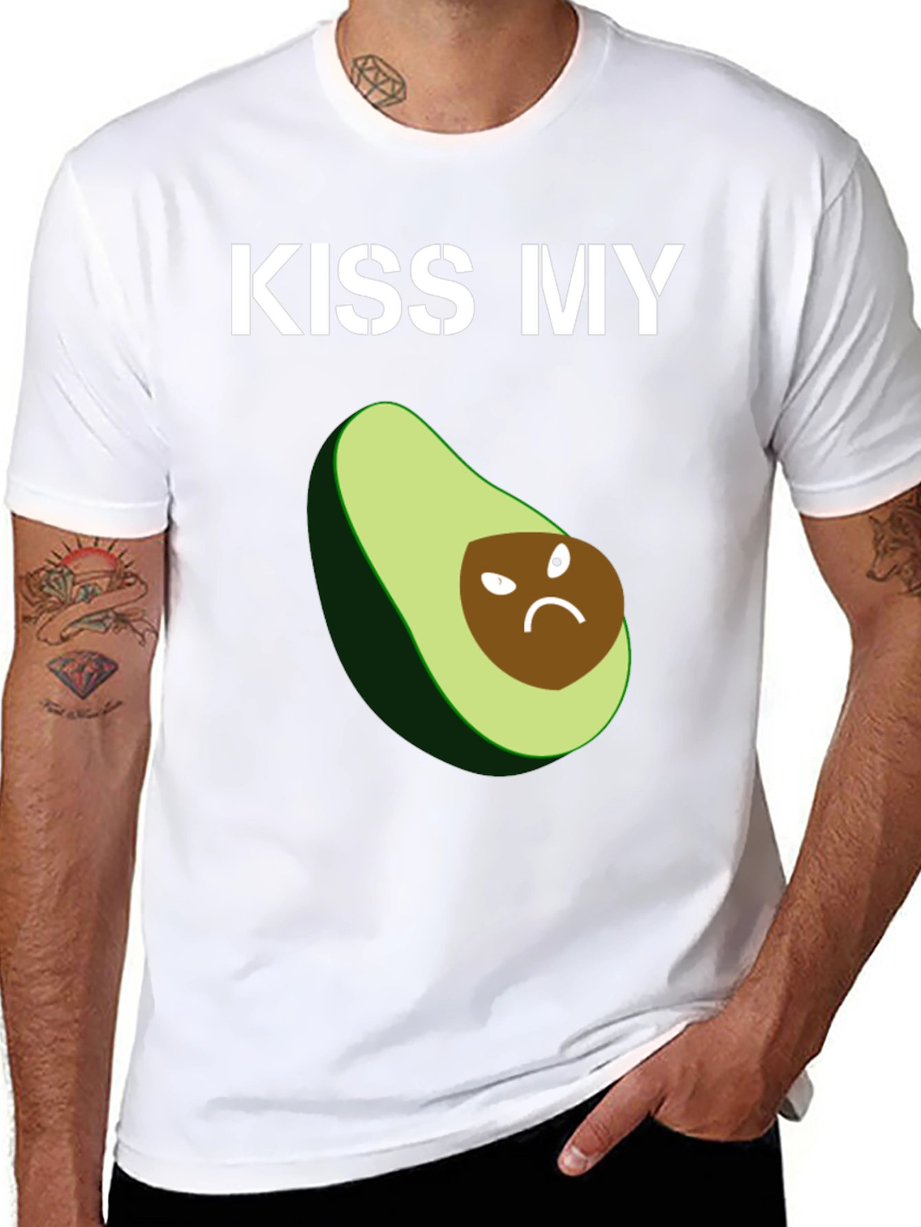 Kiss My Angry Avocado Graphic T-Shirt