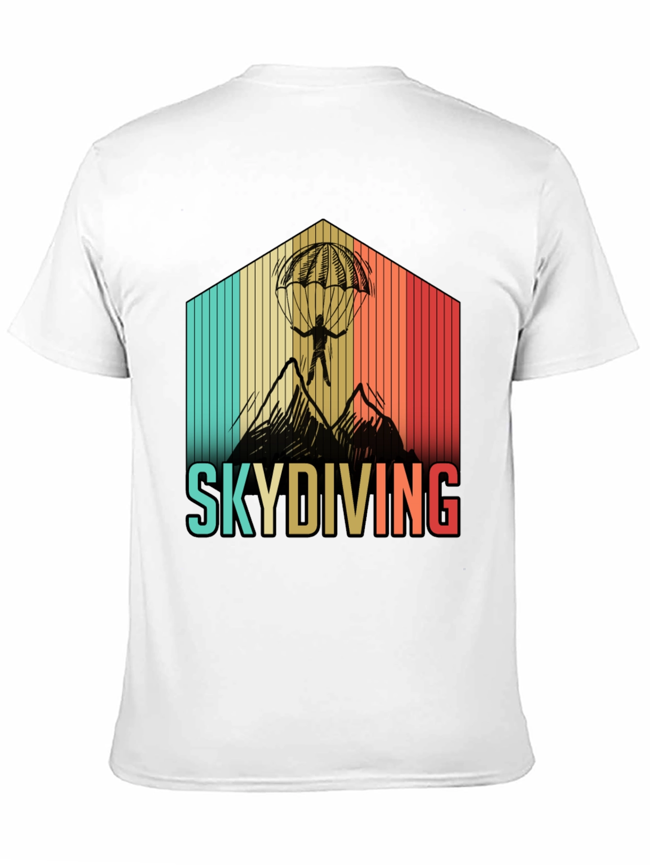 Skydiving Retro Graphic T-Shirt