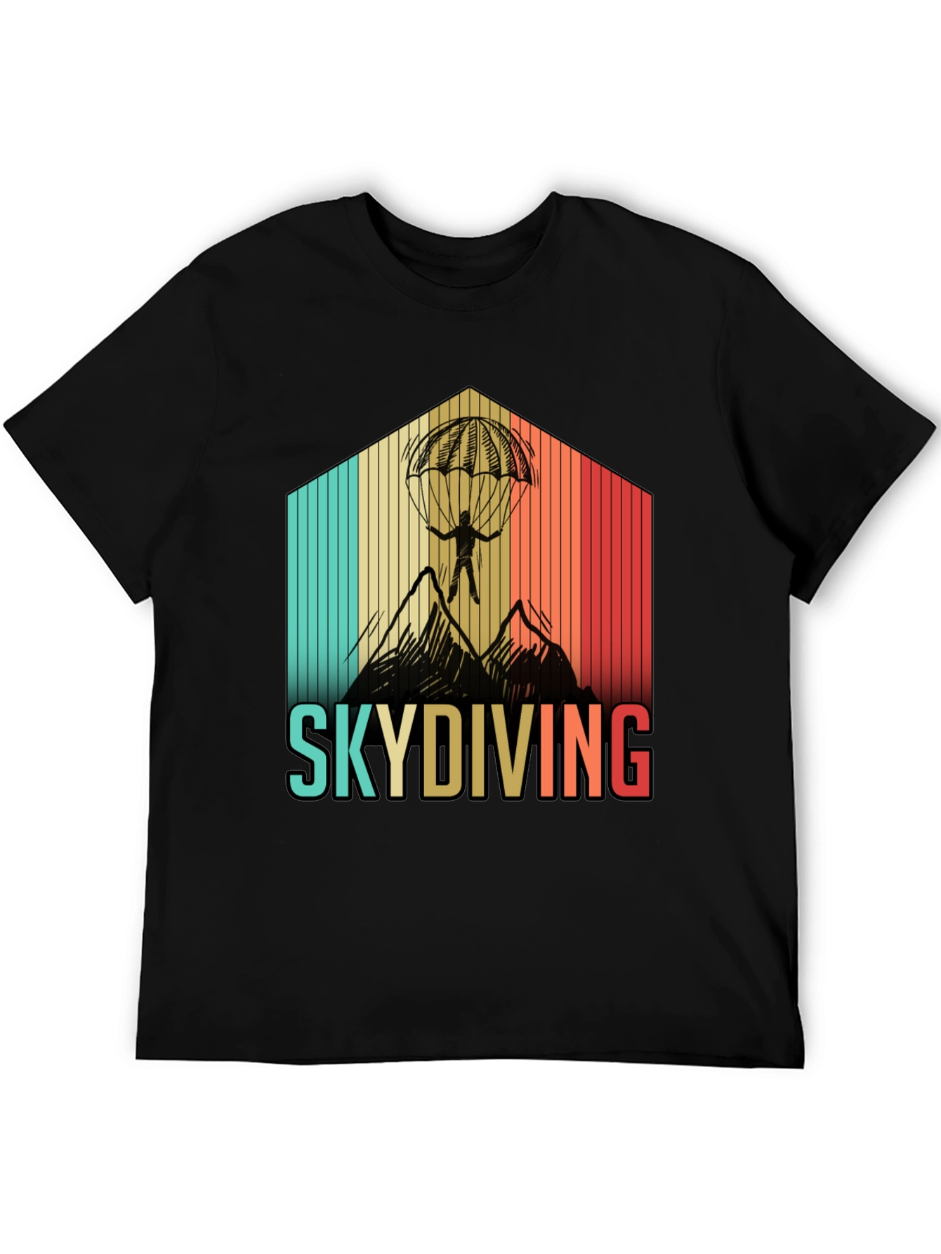 Skydiving Retro Graphic T-Shirt