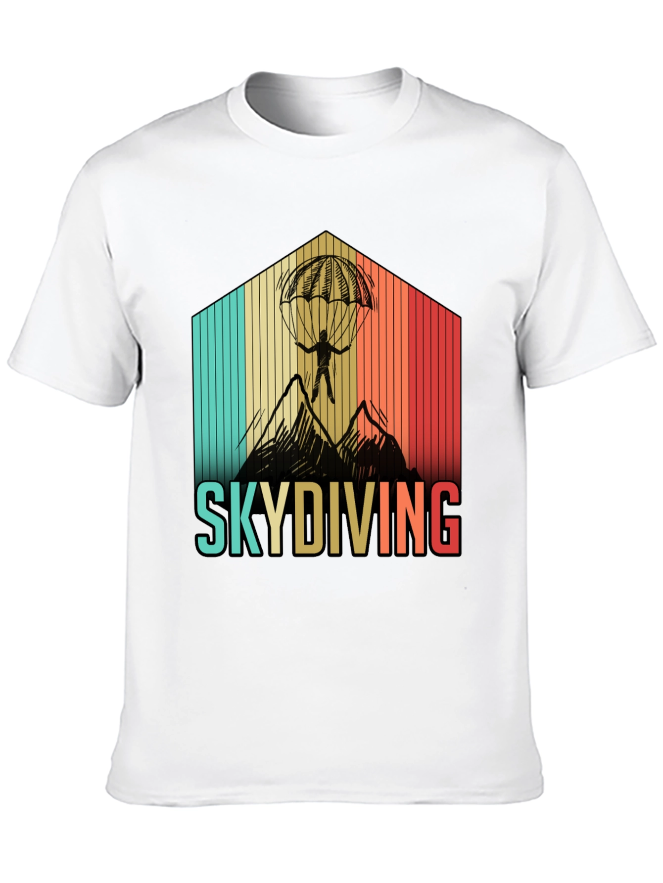 Skydiving Retro Graphic T-Shirt