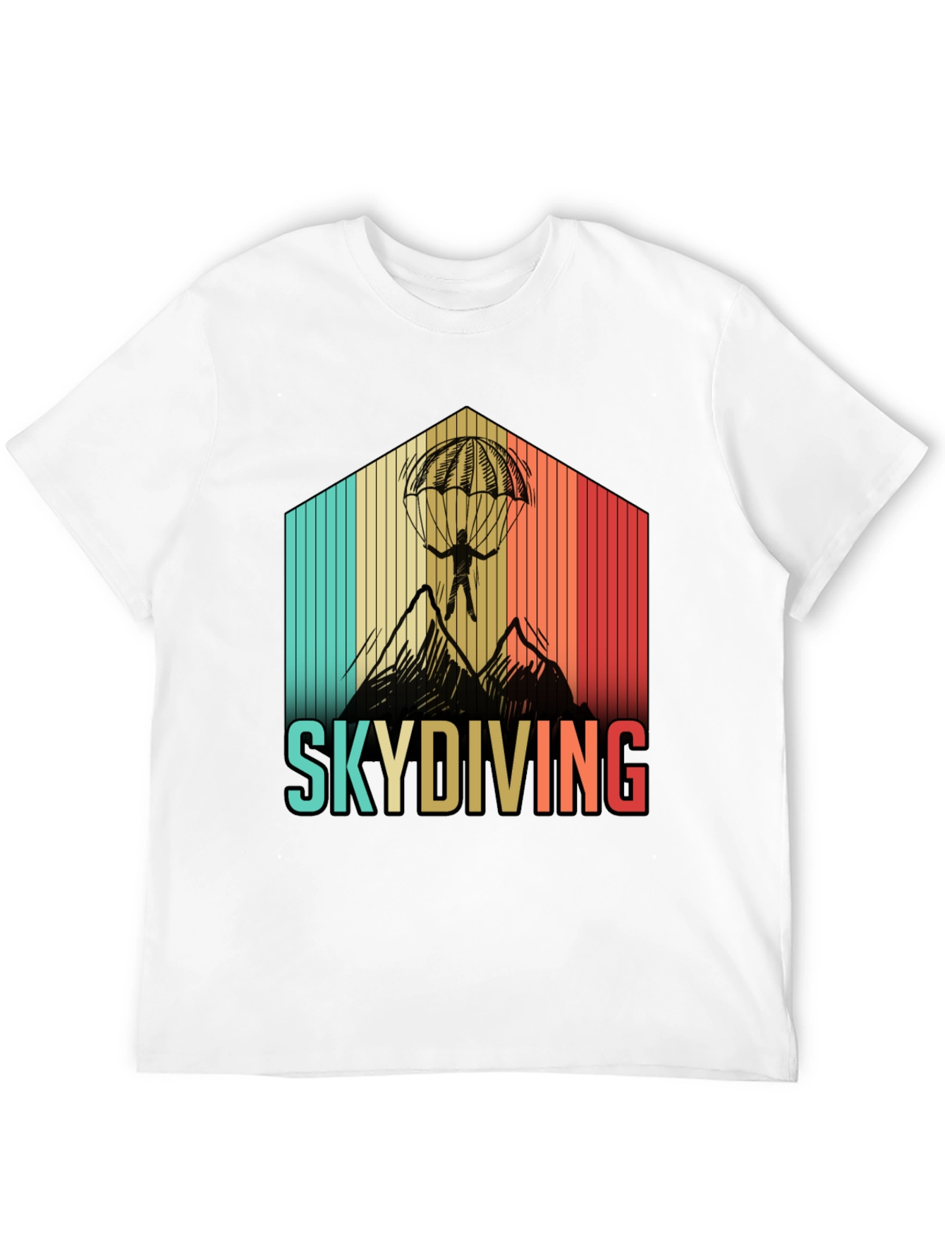 Skydiving Retro Graphic T-Shirt