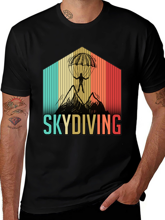 Skydiving Retro Graphic T-Shirt