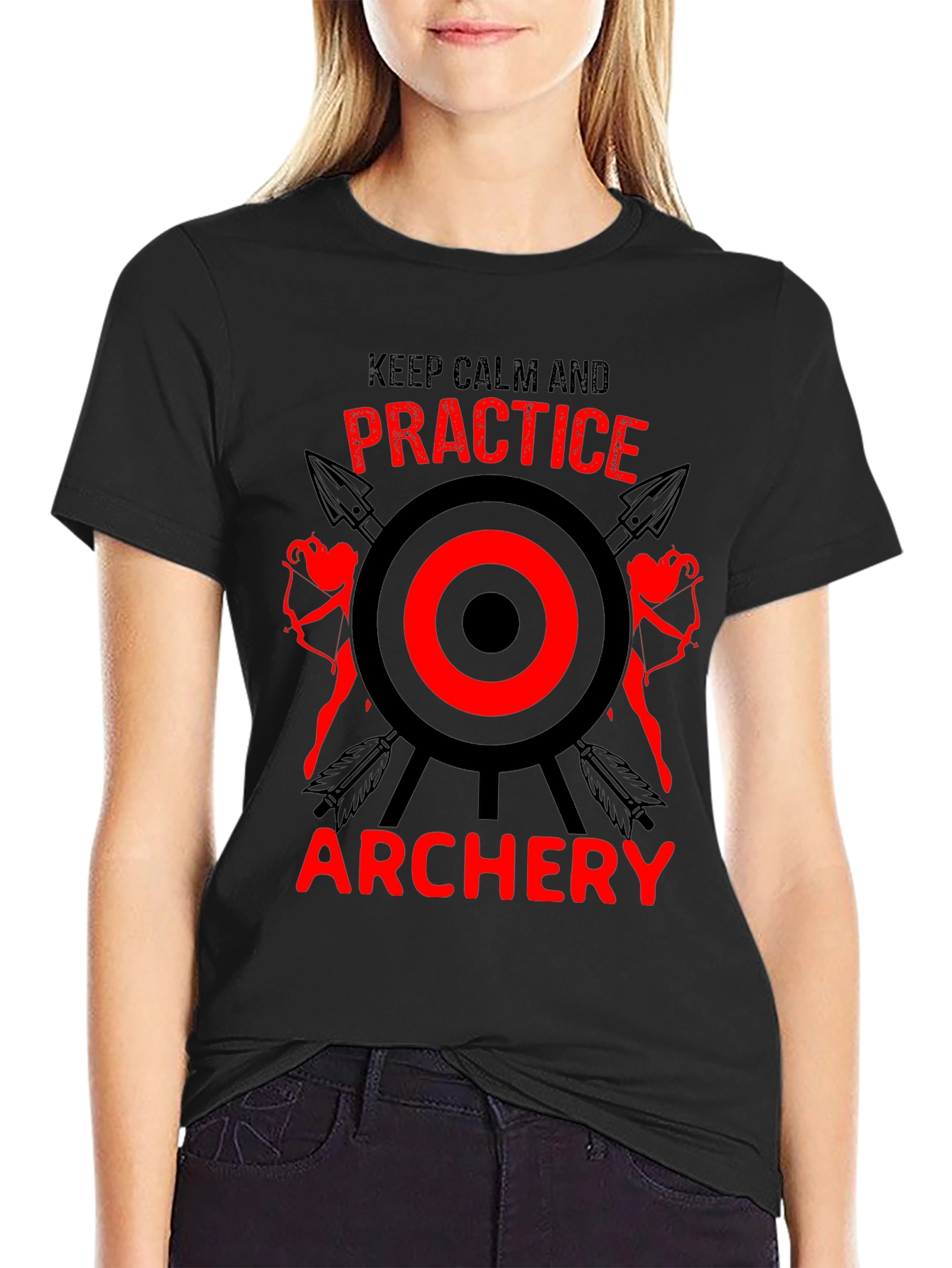 Archery Practice T-Shirt - Keep Calm and Aim On!