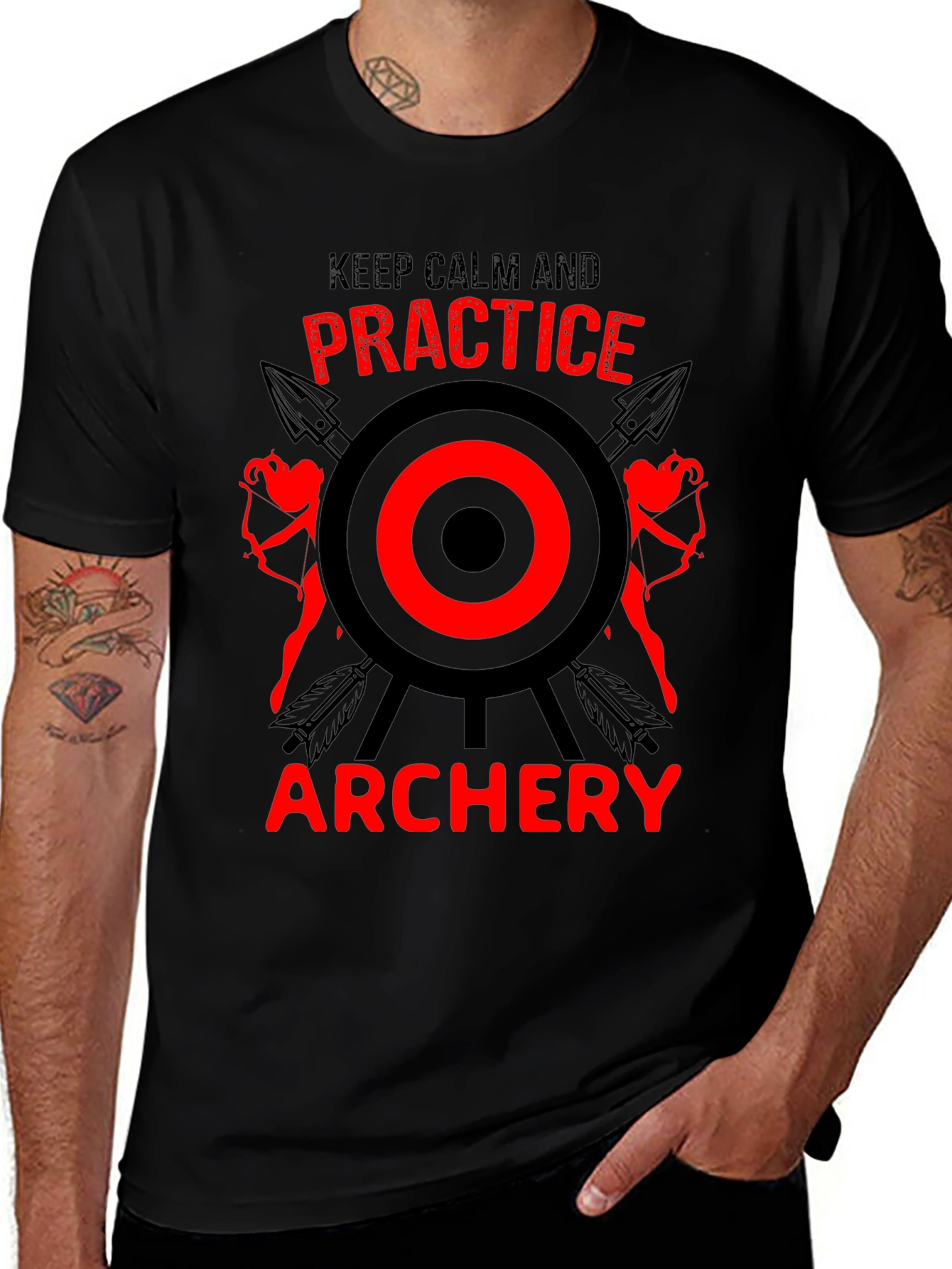 Archery Practice T-Shirt - Keep Calm and Aim On!