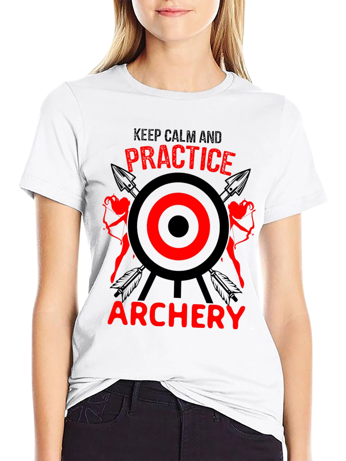 Archery Practice T-Shirt - Keep Calm and Aim On!