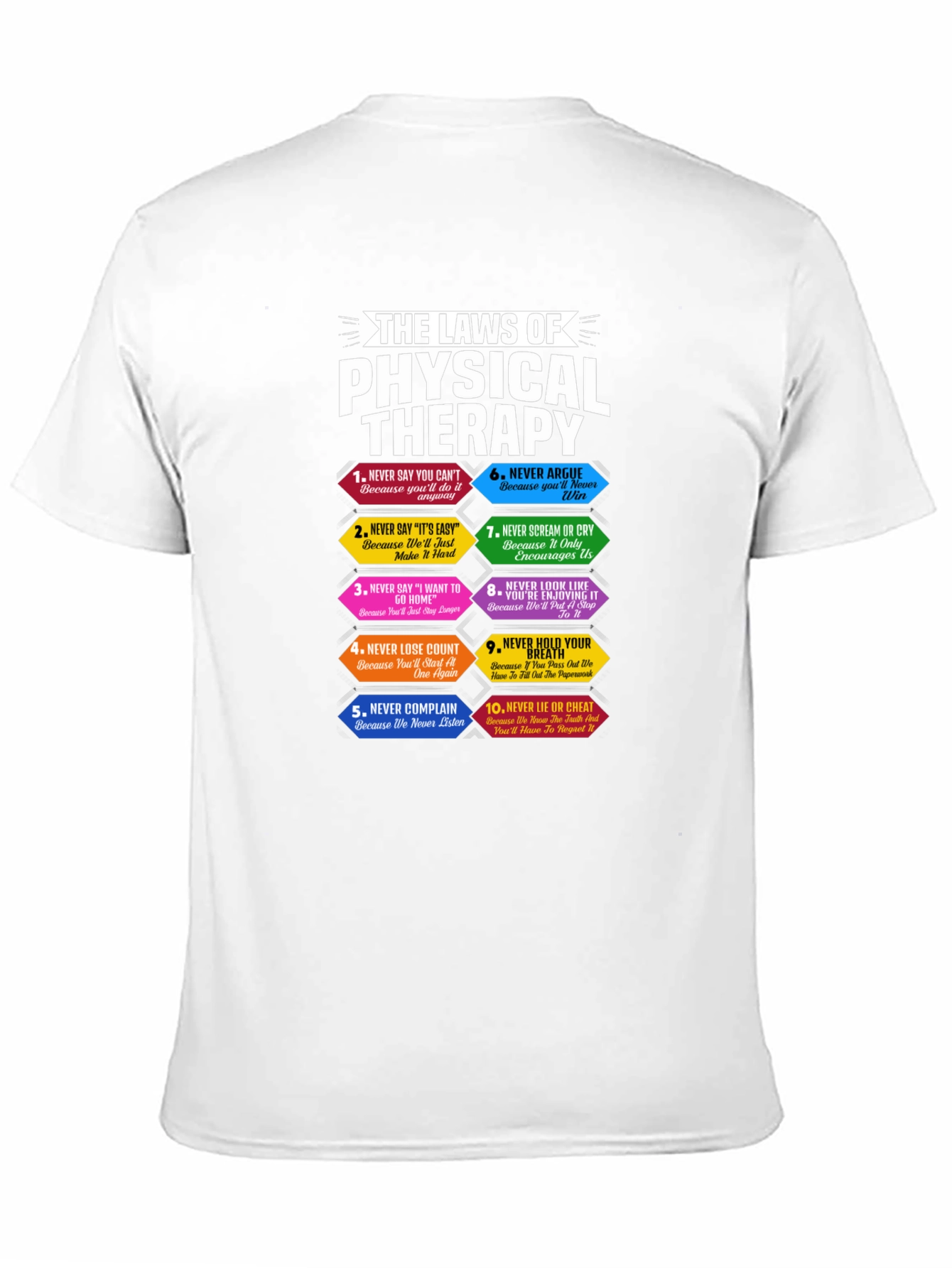 Physical Therapy Laws T-Shirt Funny PT Gift