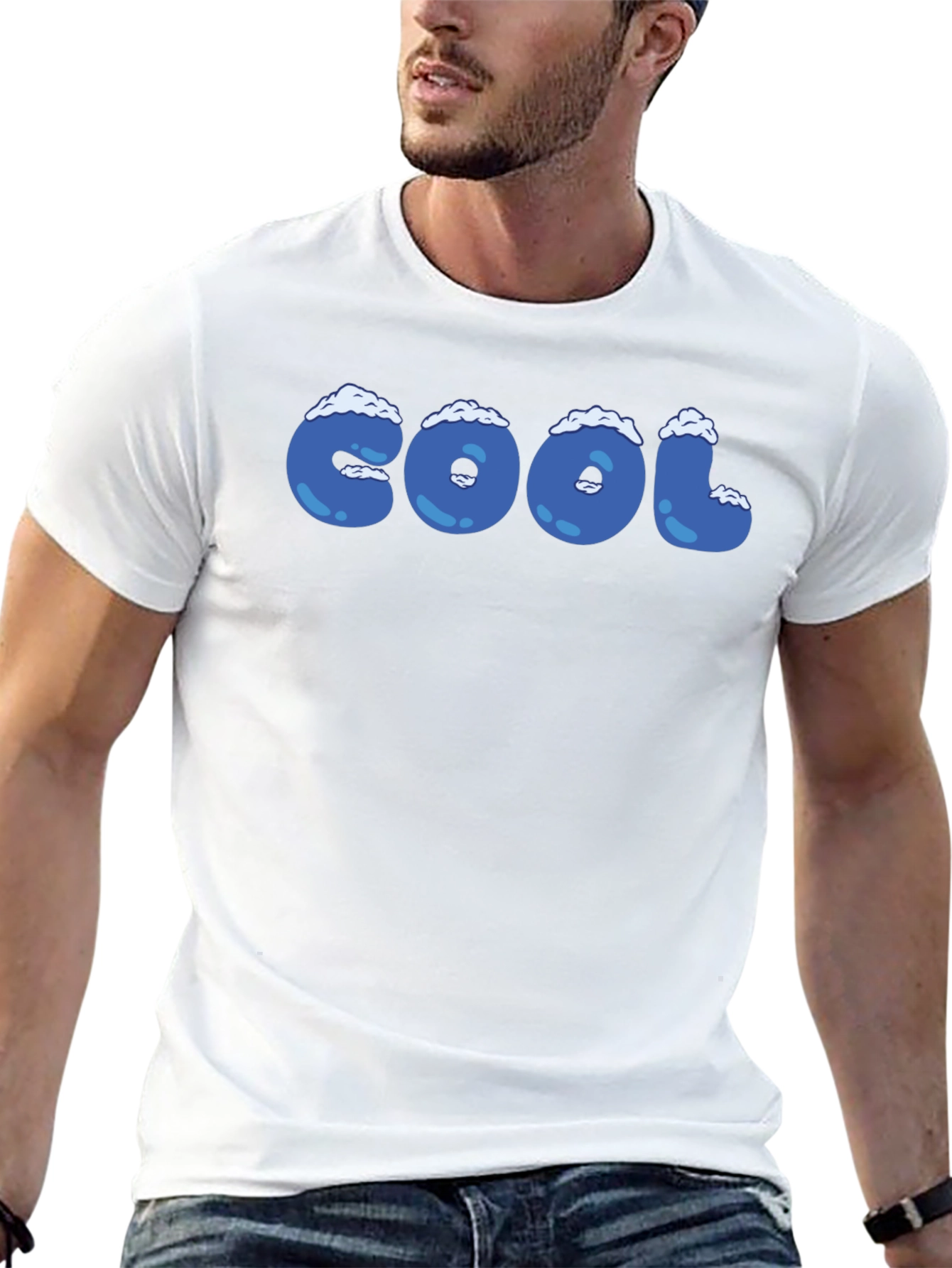 Cool Graphic T-Shirt - Blue Novelty Tee