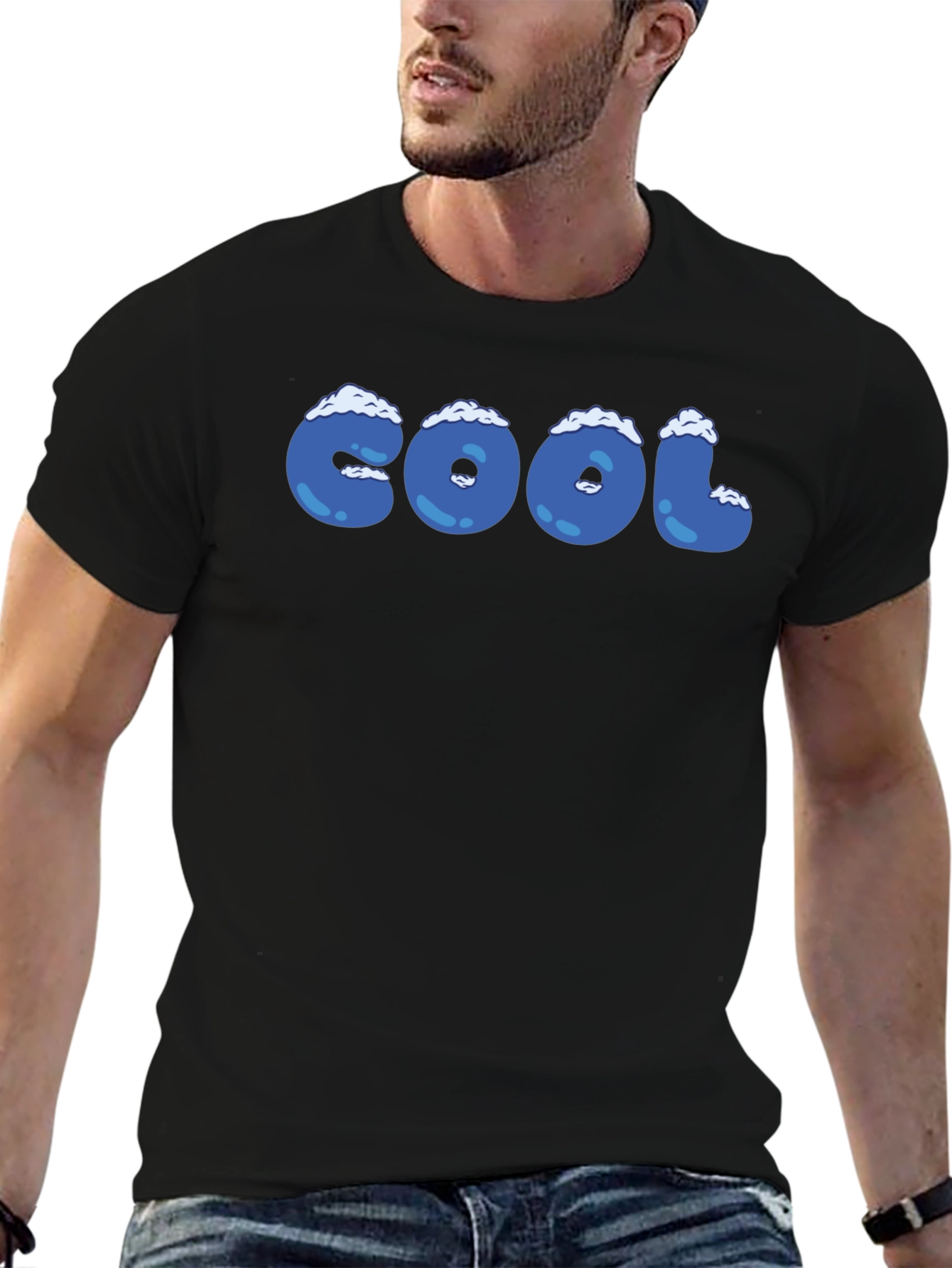 Cool Graphic T-Shirt - Blue Novelty Tee