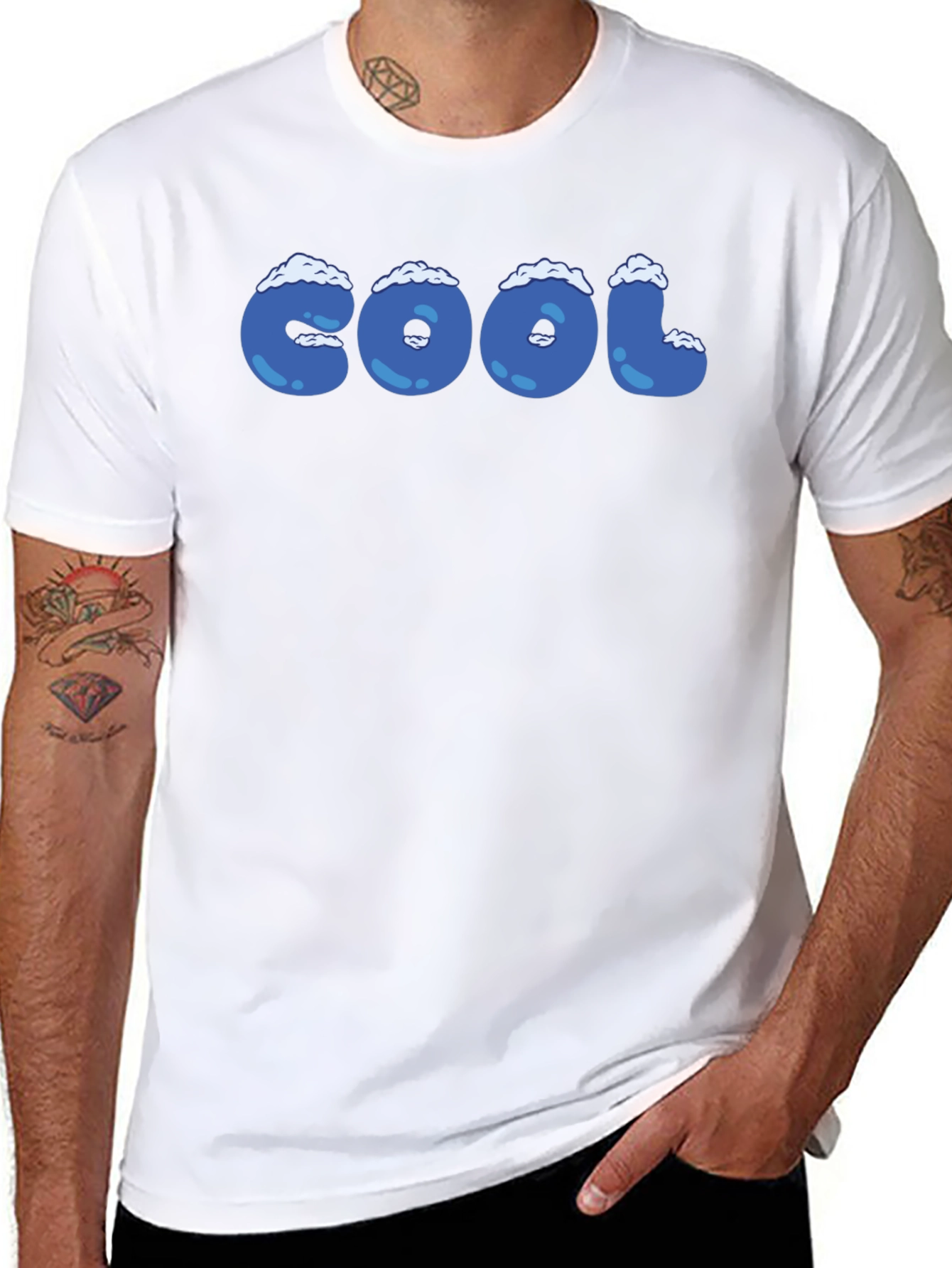 Cool Graphic T-Shirt - Blue Novelty Tee