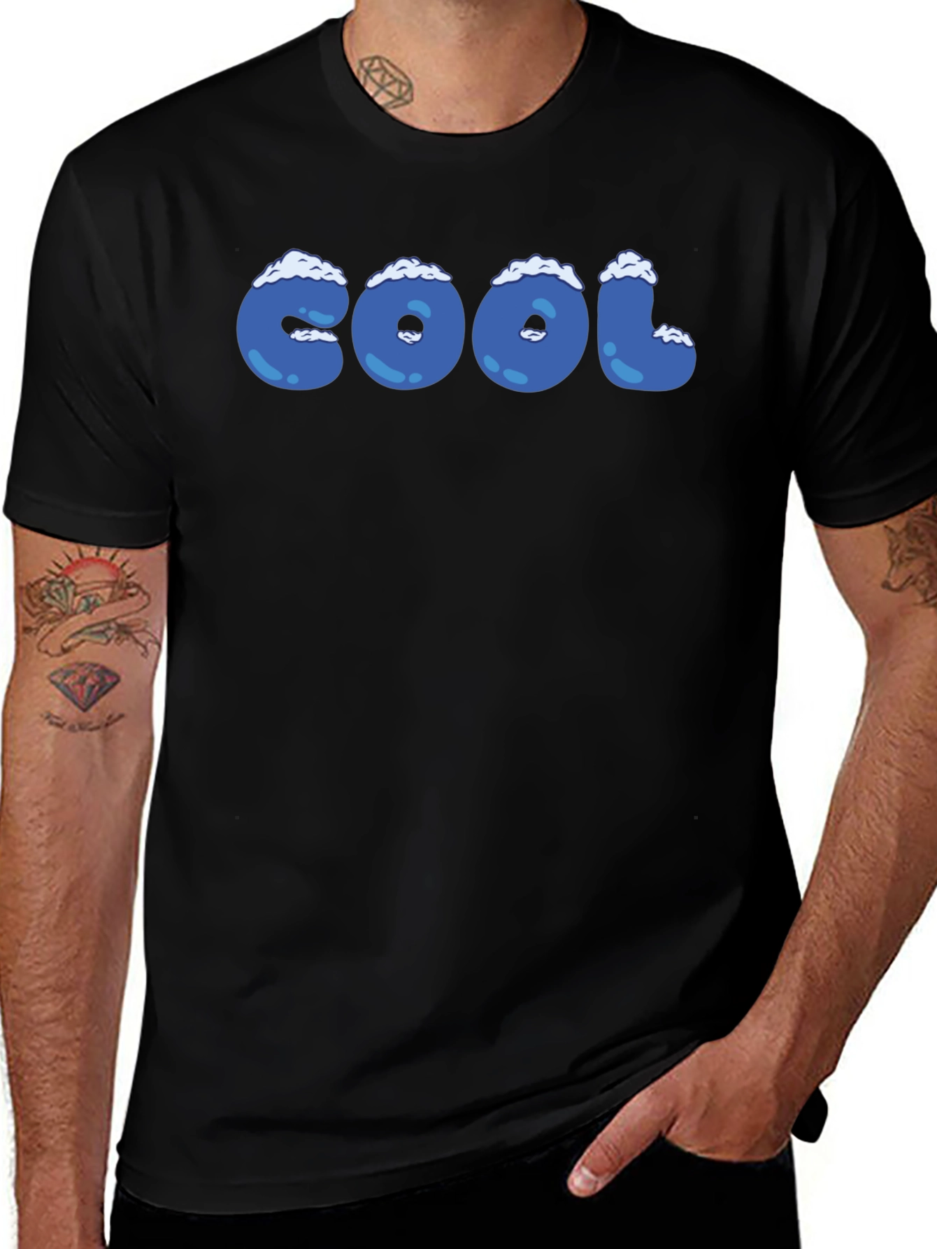 Cool Graphic T-Shirt - Blue Novelty Tee