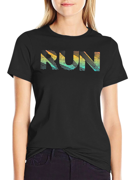 Retro Run T-Shirt - Vintage Style Running Tee