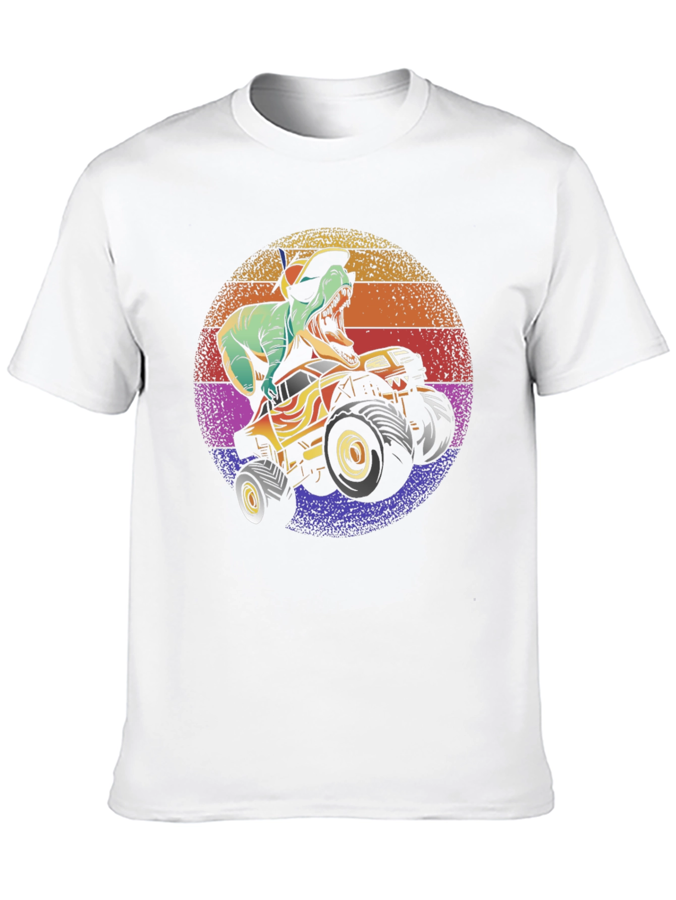 Dino Monster Truck Graphic Tee - Black