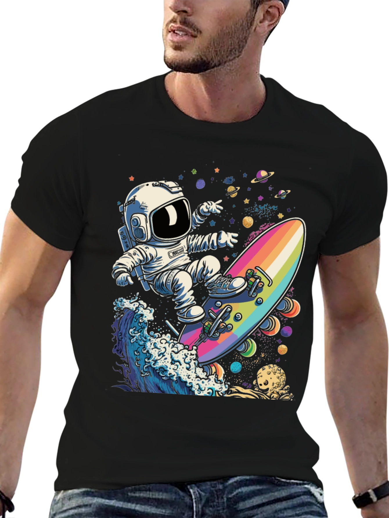 Astronaut Skateboarder T-Shirt