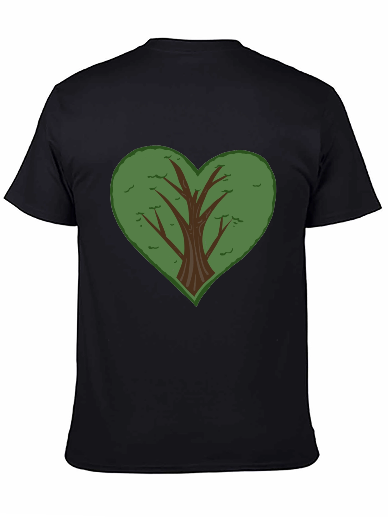 Heart Tree Graphic Black T-Shirt