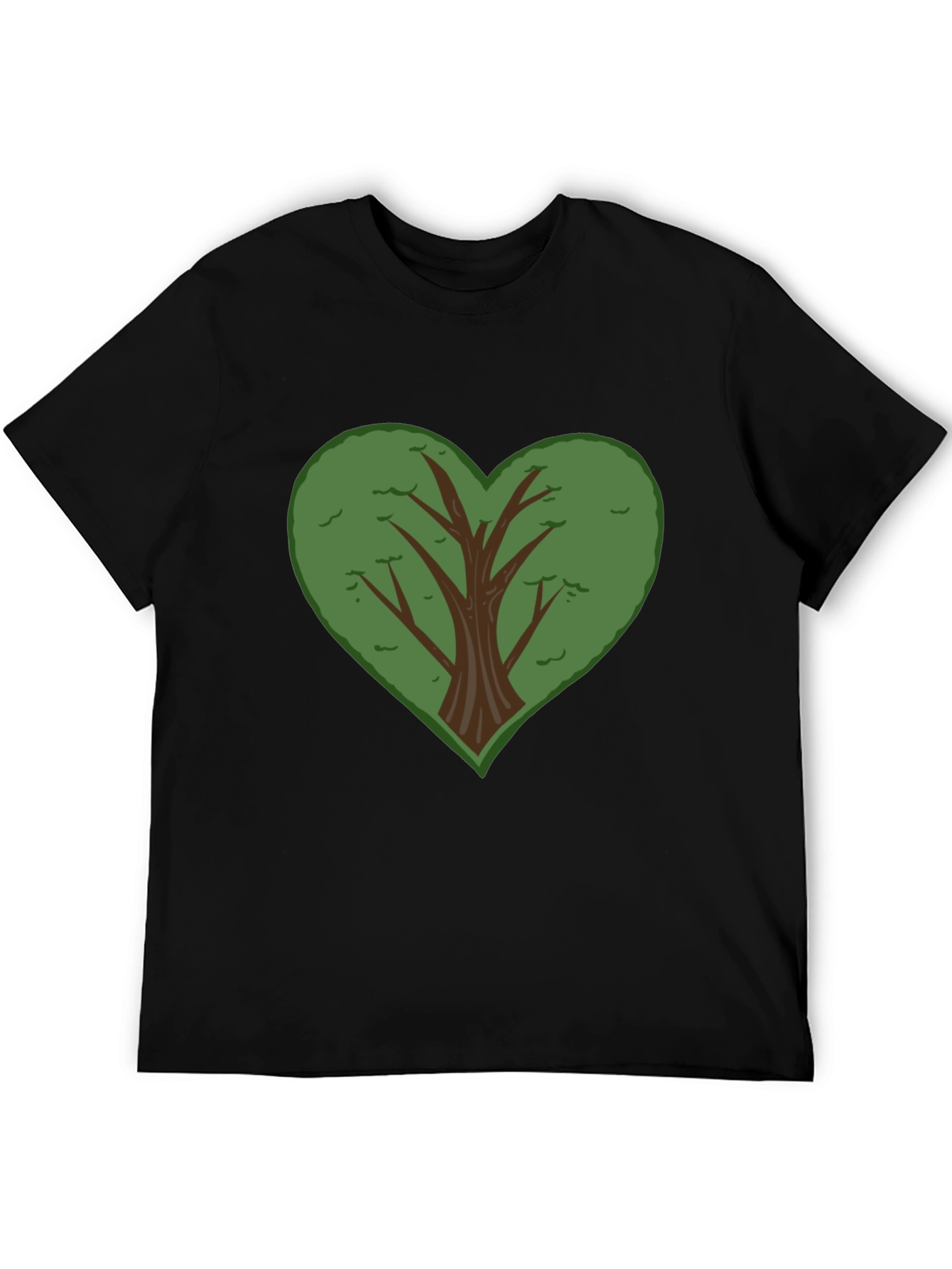 Heart Tree Graphic Black T-Shirt