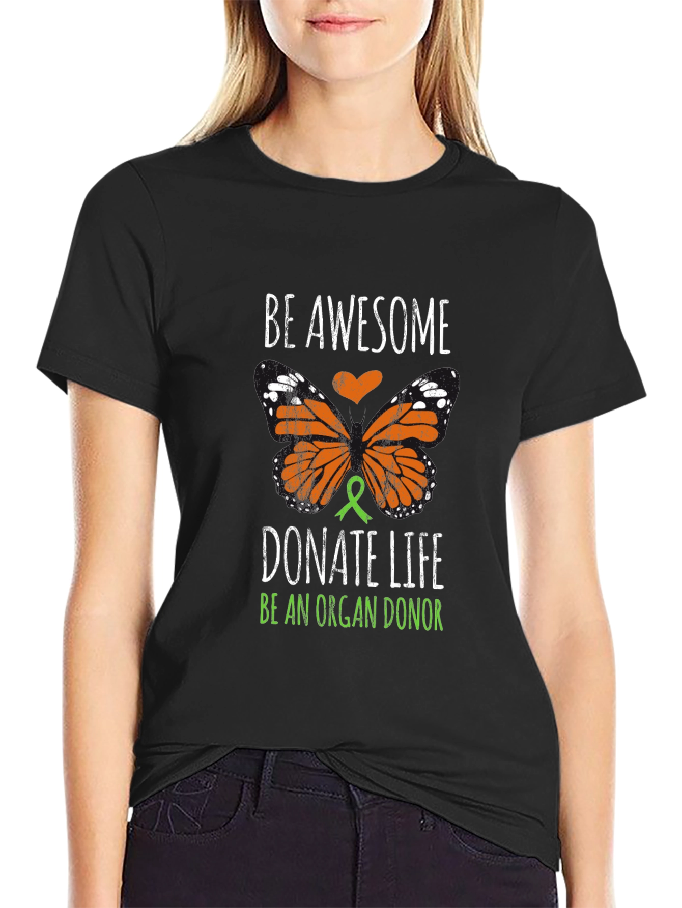Be Awesome Donate Life Organ Donor T-Shirt