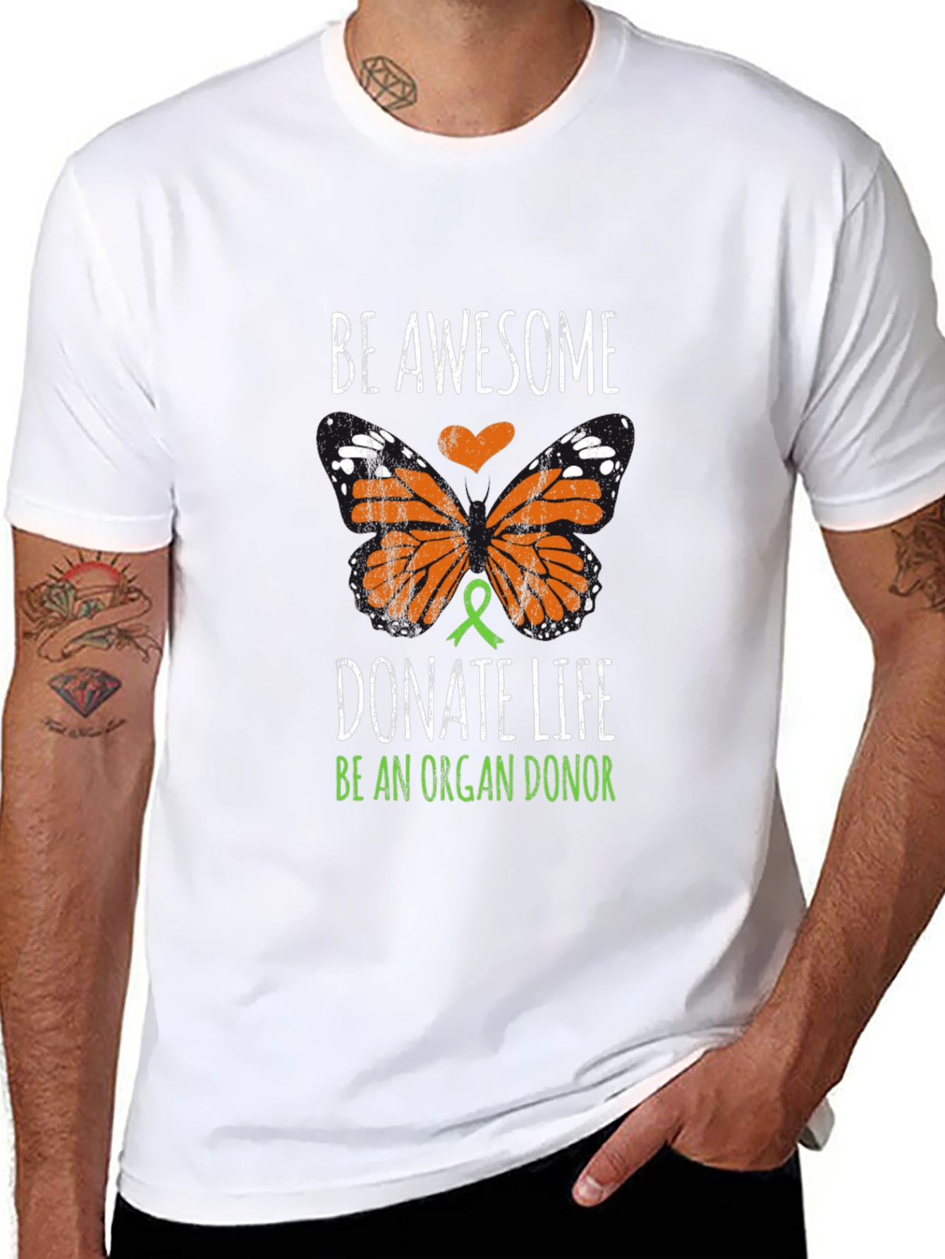 Be Awesome Donate Life Organ Donor T-Shirt
