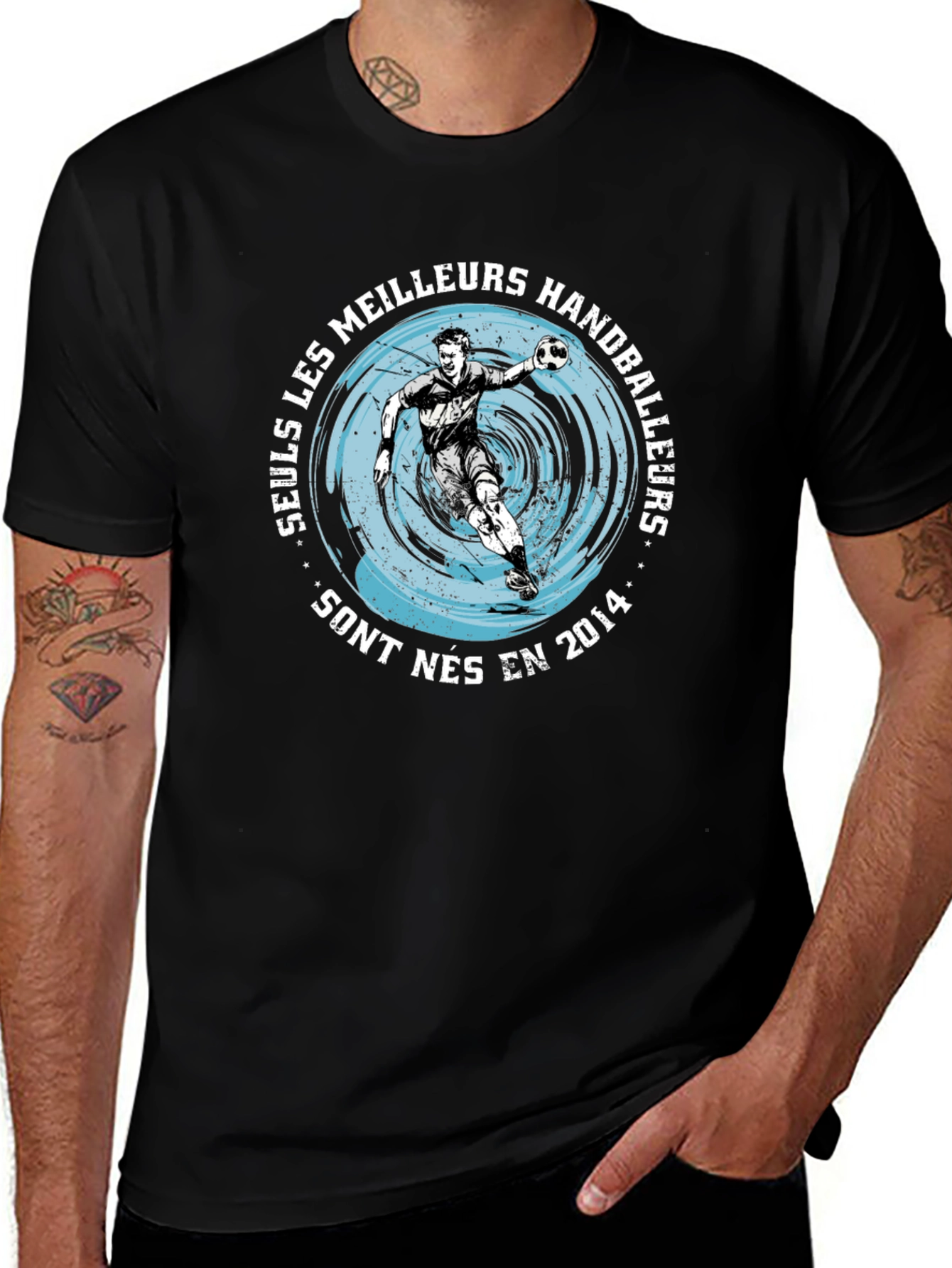 Handball Player Graphic T-Shirt - Born in 2014