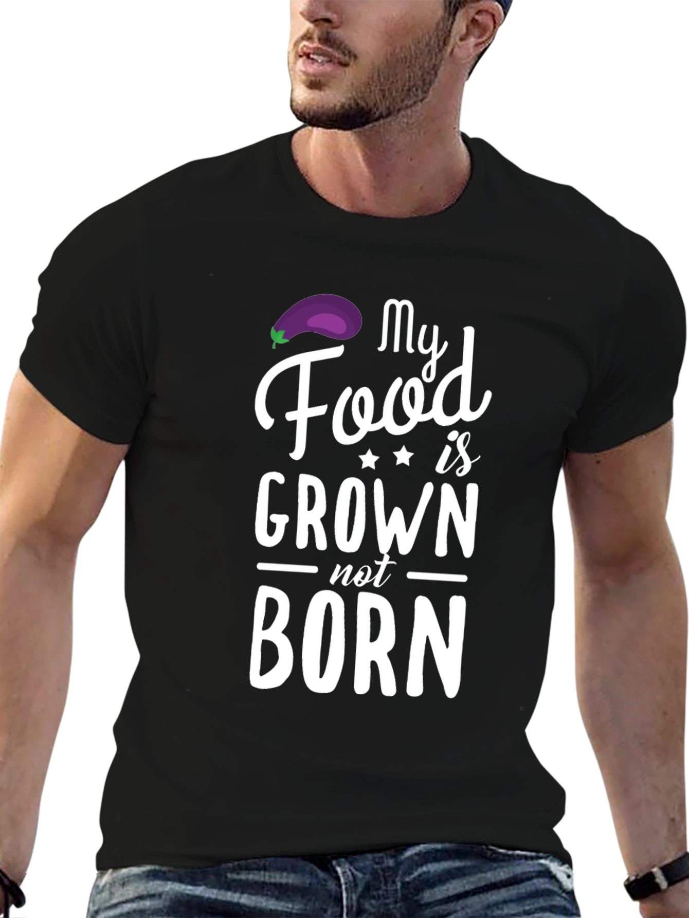 My Food is Grown Not Born Vegan T-Shirt