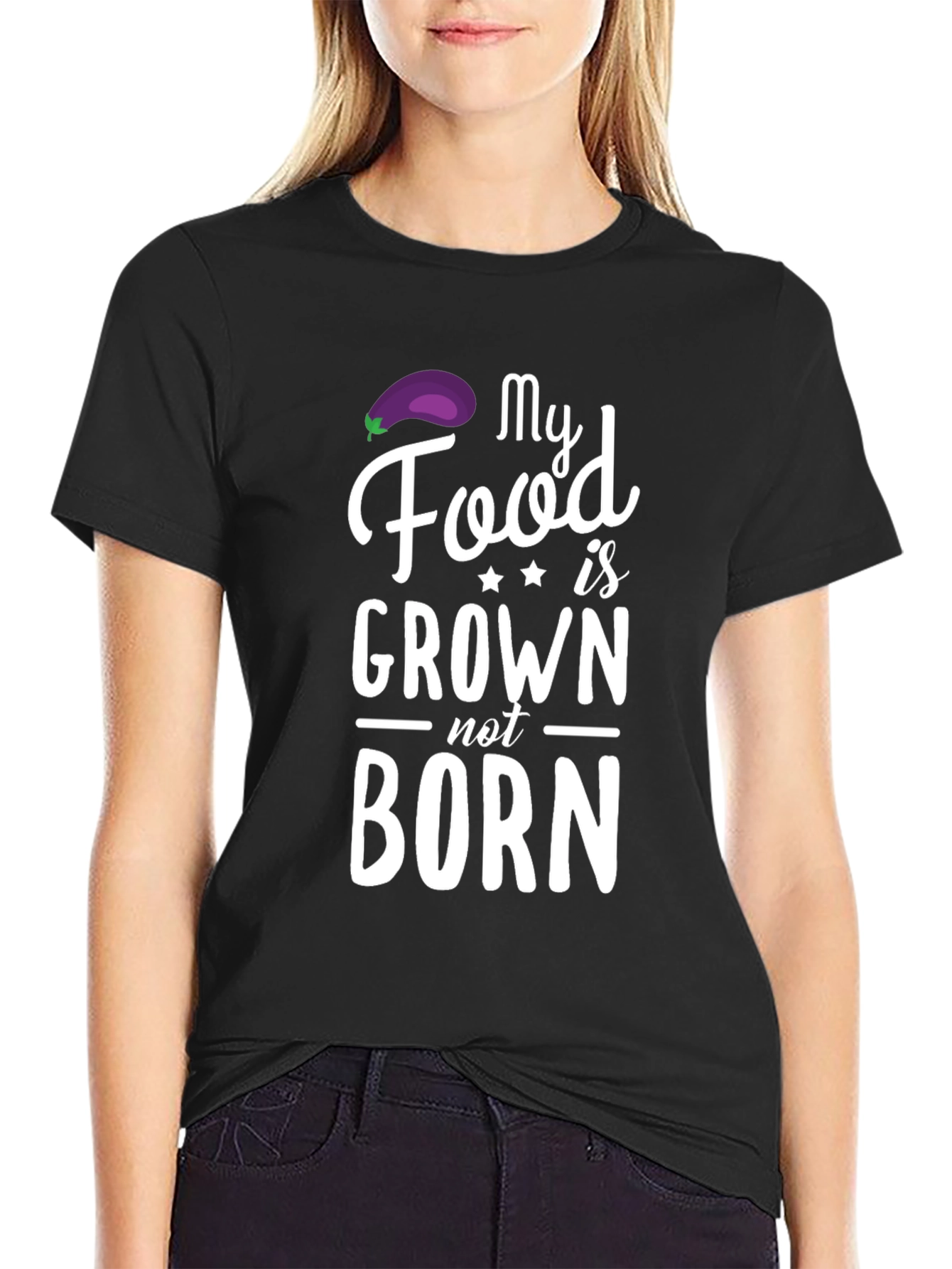 My Food is Grown Not Born Vegan T-Shirt