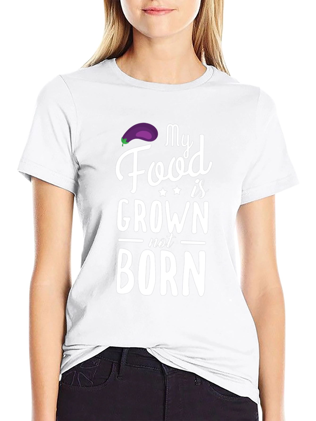 My Food is Grown Not Born Vegan T-Shirt
