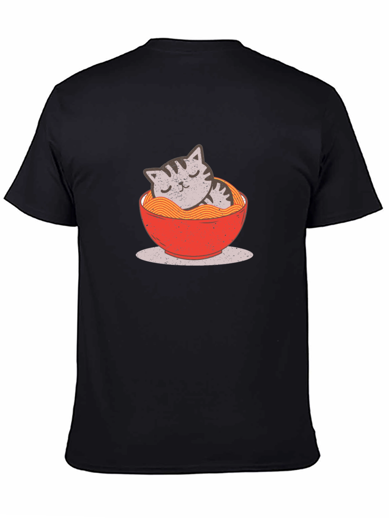 Cat Ramen Bowl Graphic T-Shirt