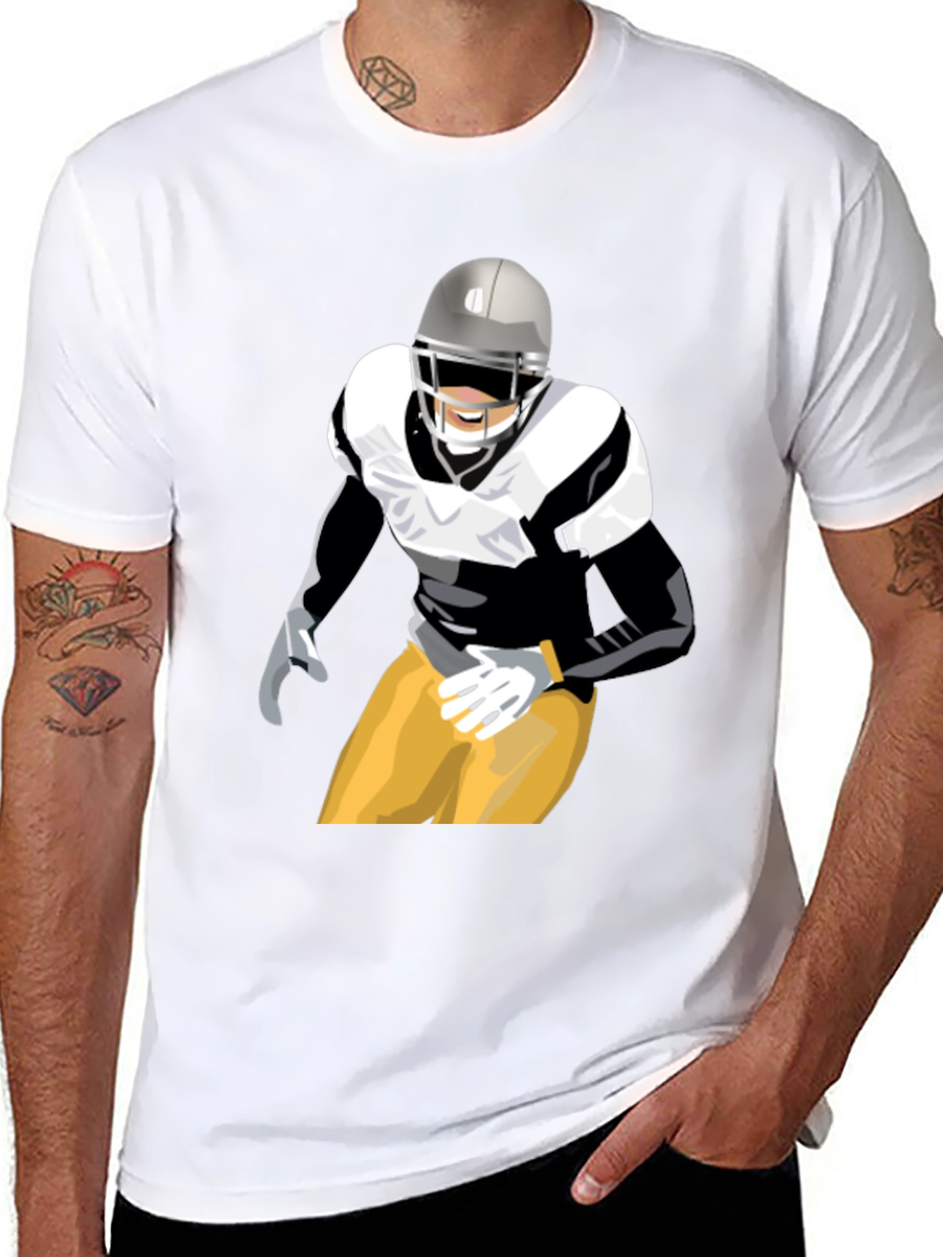 Football Player Graphic Tee