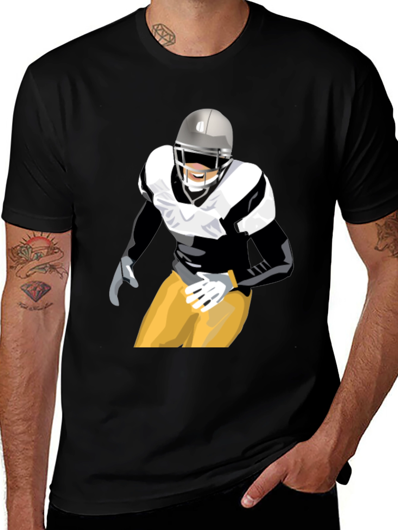 Football Player Graphic Tee
