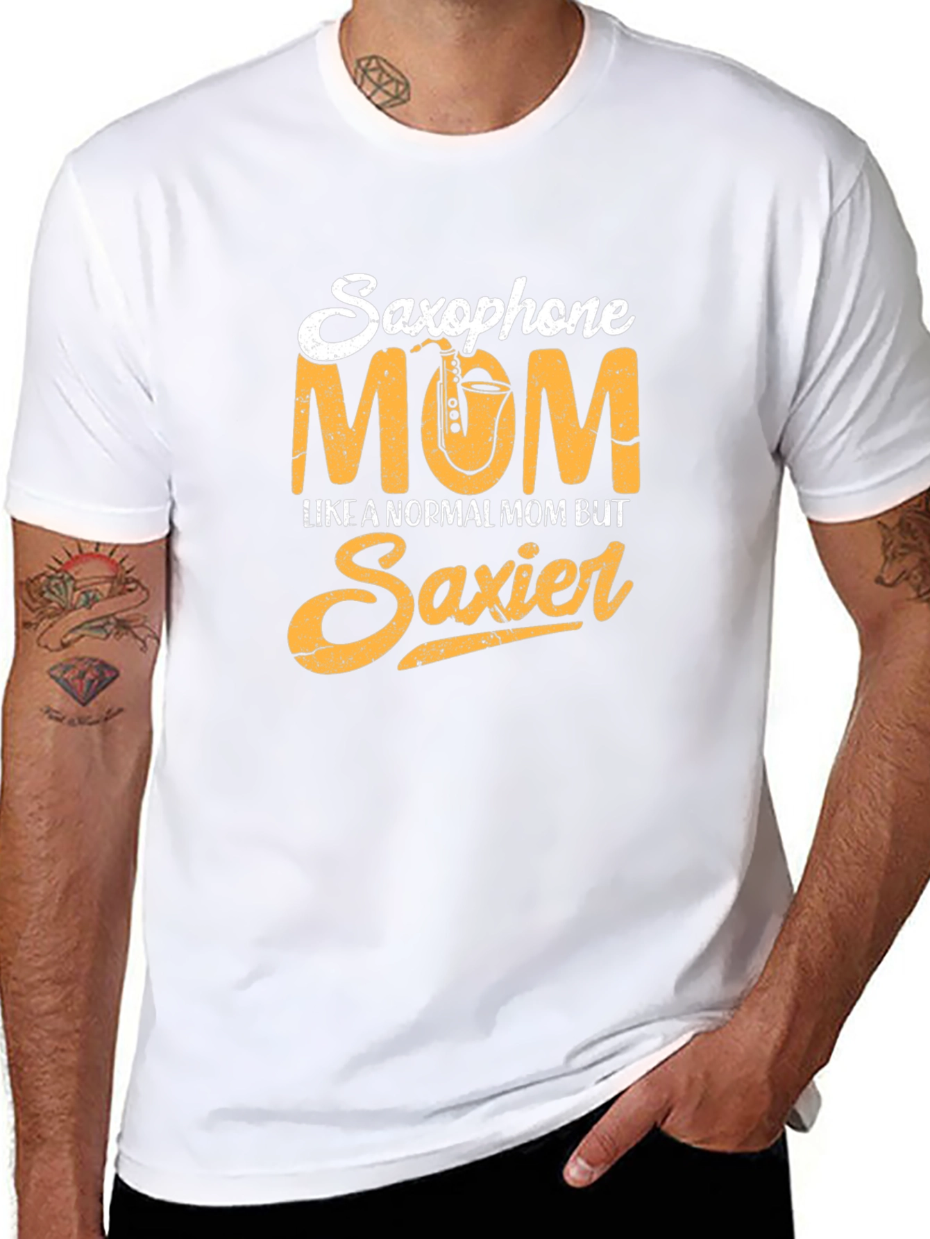 Saxophone Mom Graphic Tee - Musician Mother T-Shirt