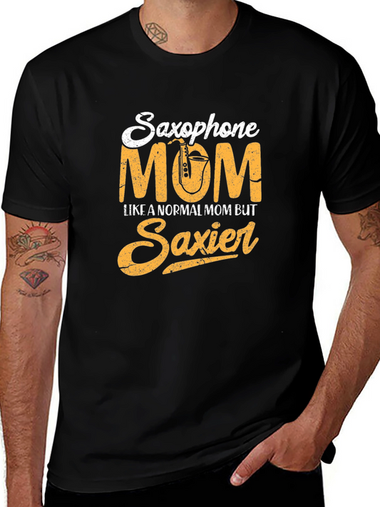 Saxophone Mom Graphic Tee - Musician Mother T-Shirt