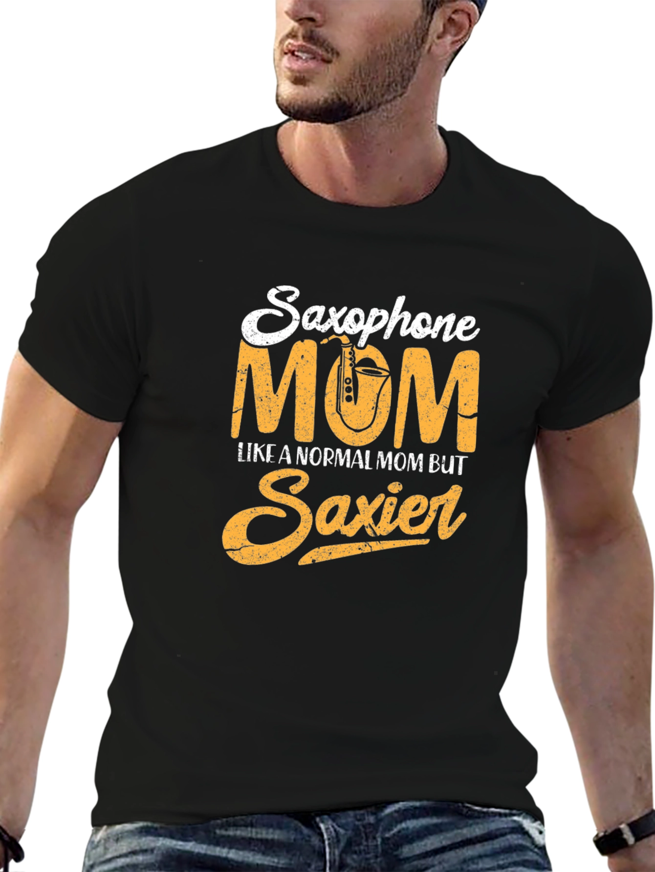Saxophone Mom Graphic Tee - Musician Mother T-Shirt
